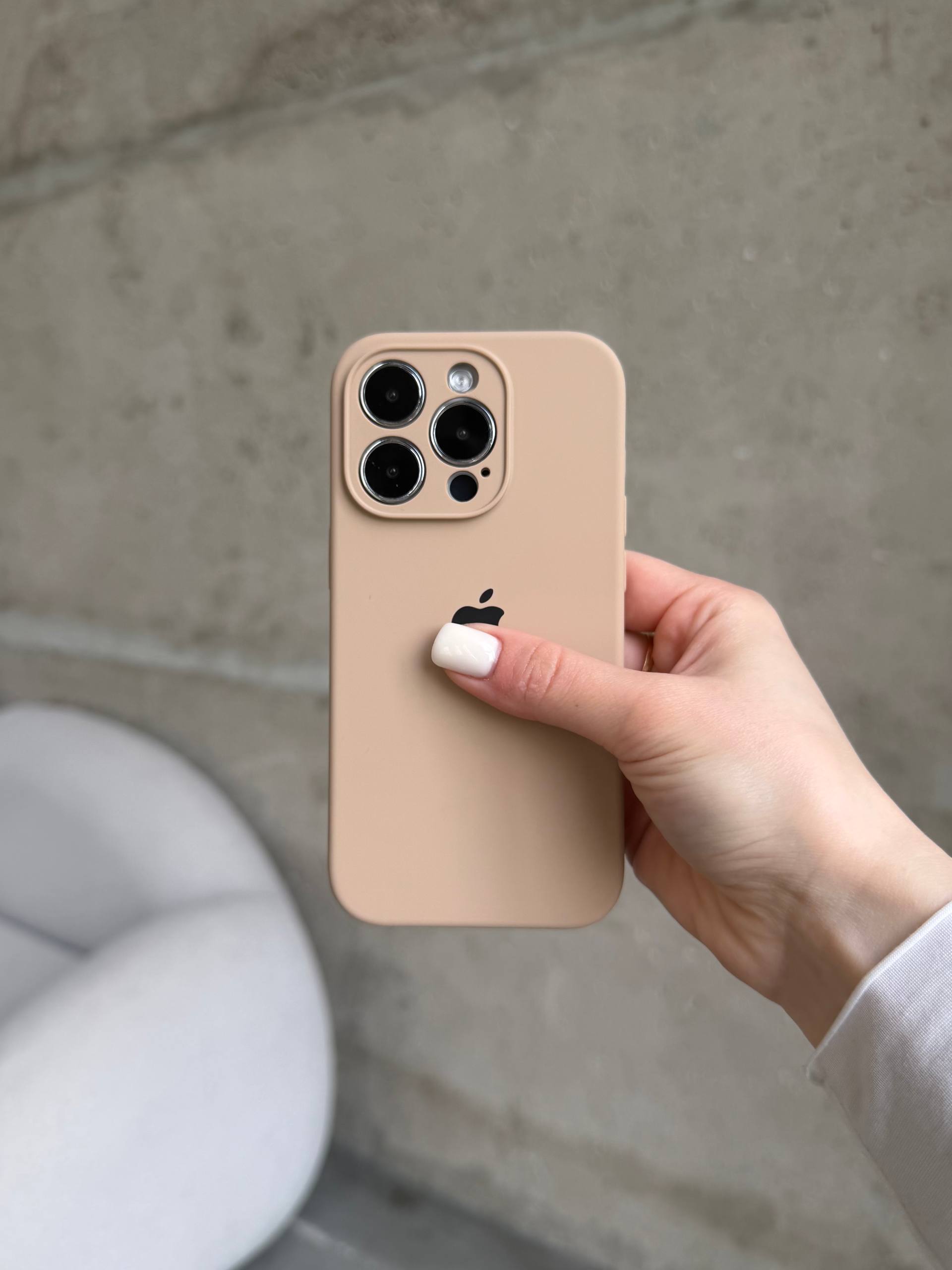Чохол Silicone case із закритою камерою на iPhone 15 Pro Max Desert #62