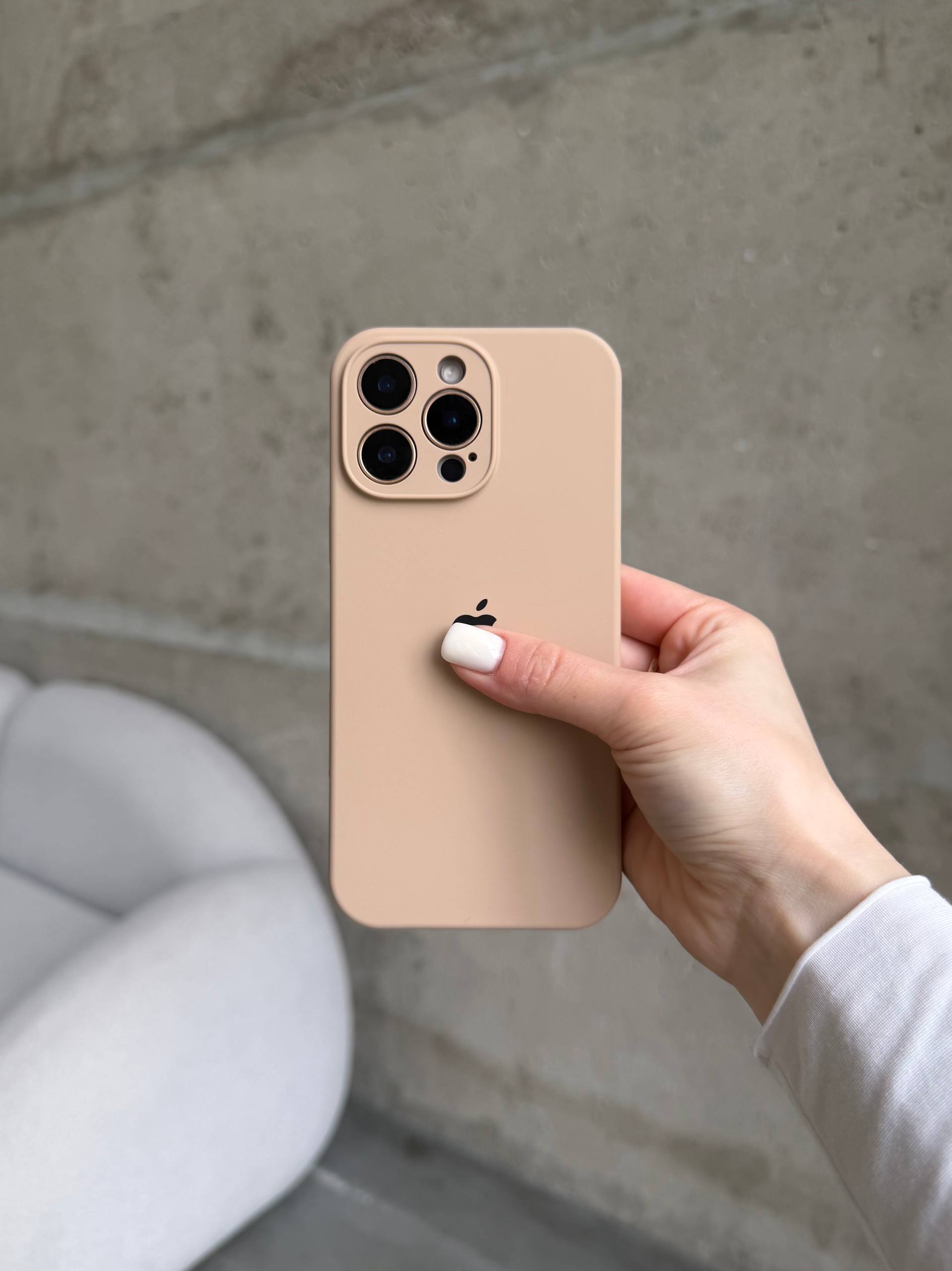 Чохол Silicone case із закритою камерою на iPhone 16 Pro Desert #62