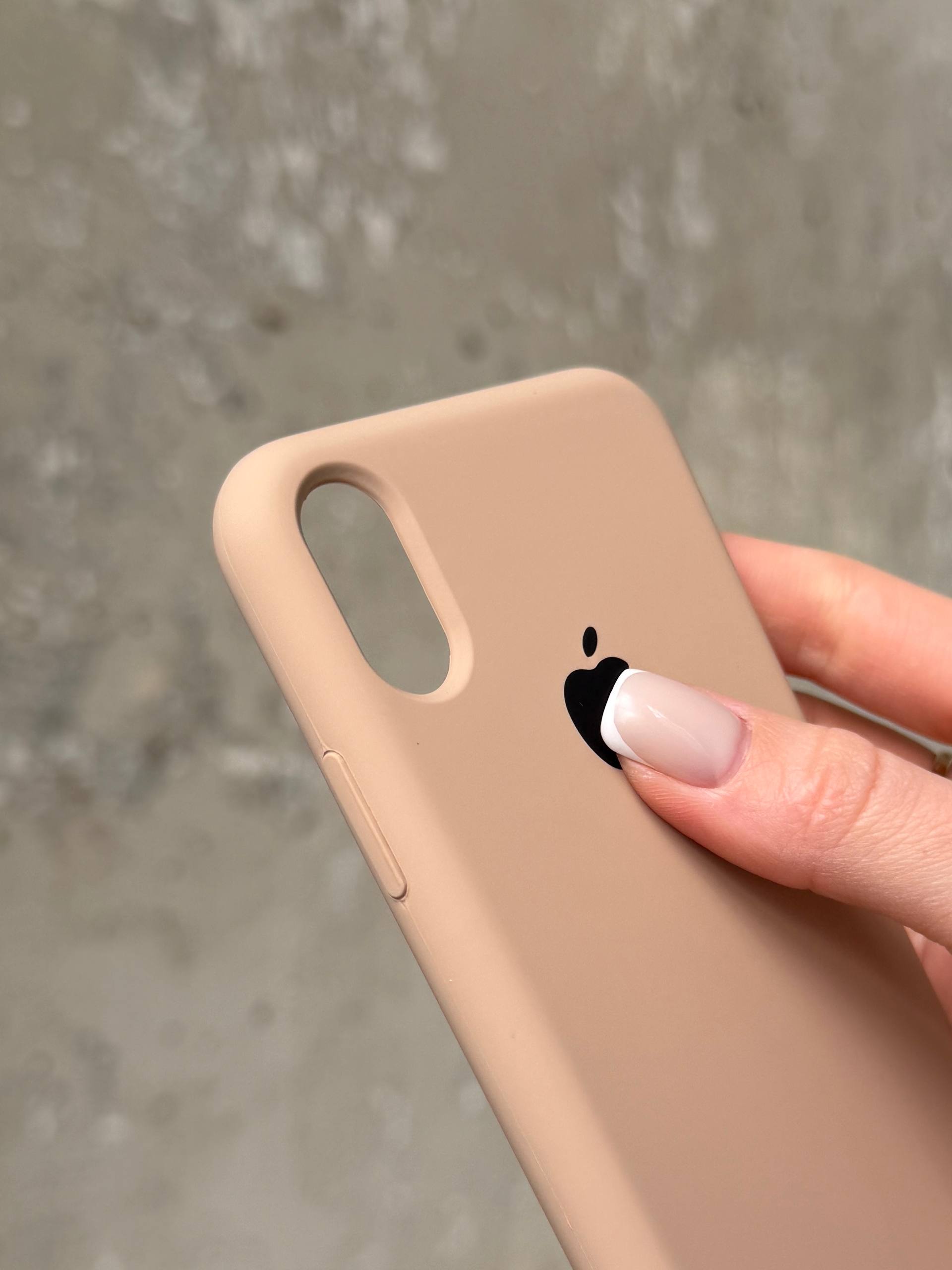 Чохол Silicone case з відкритою камерою на iPhone X/XS Desert (44)