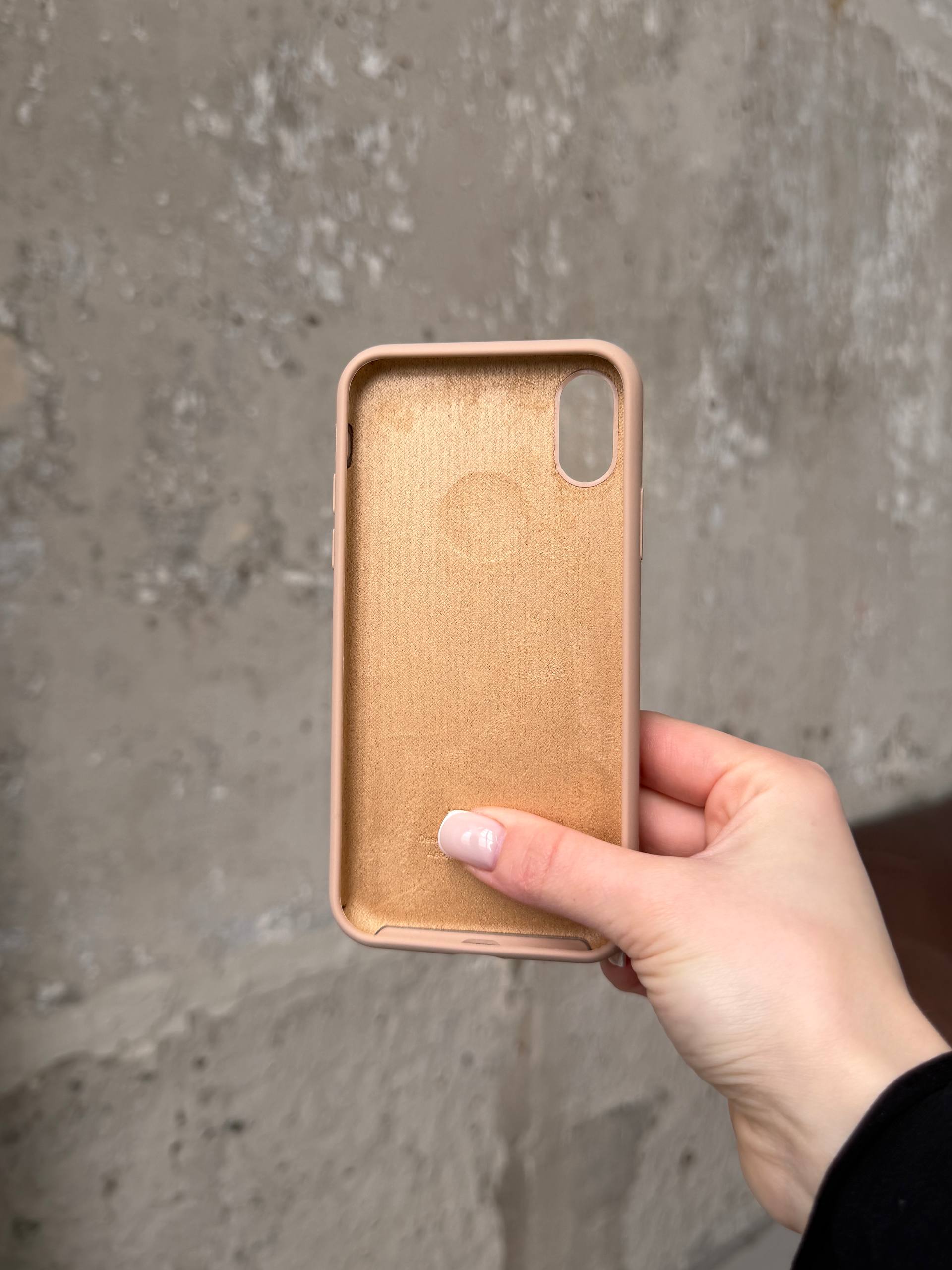 Чохол Silicone case з відкритою камерою на iPhone X/XS Desert (44)