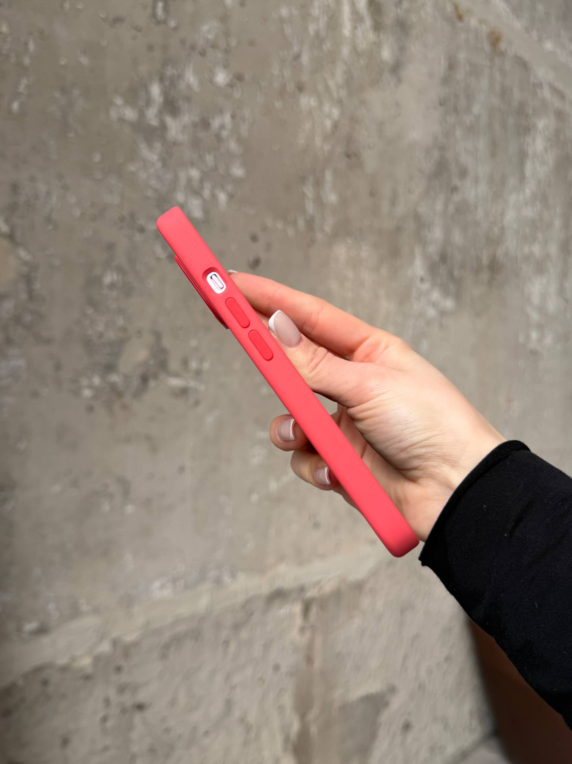 Чохол Silicone case з Magsafe на iPhone 15 Guava (08)