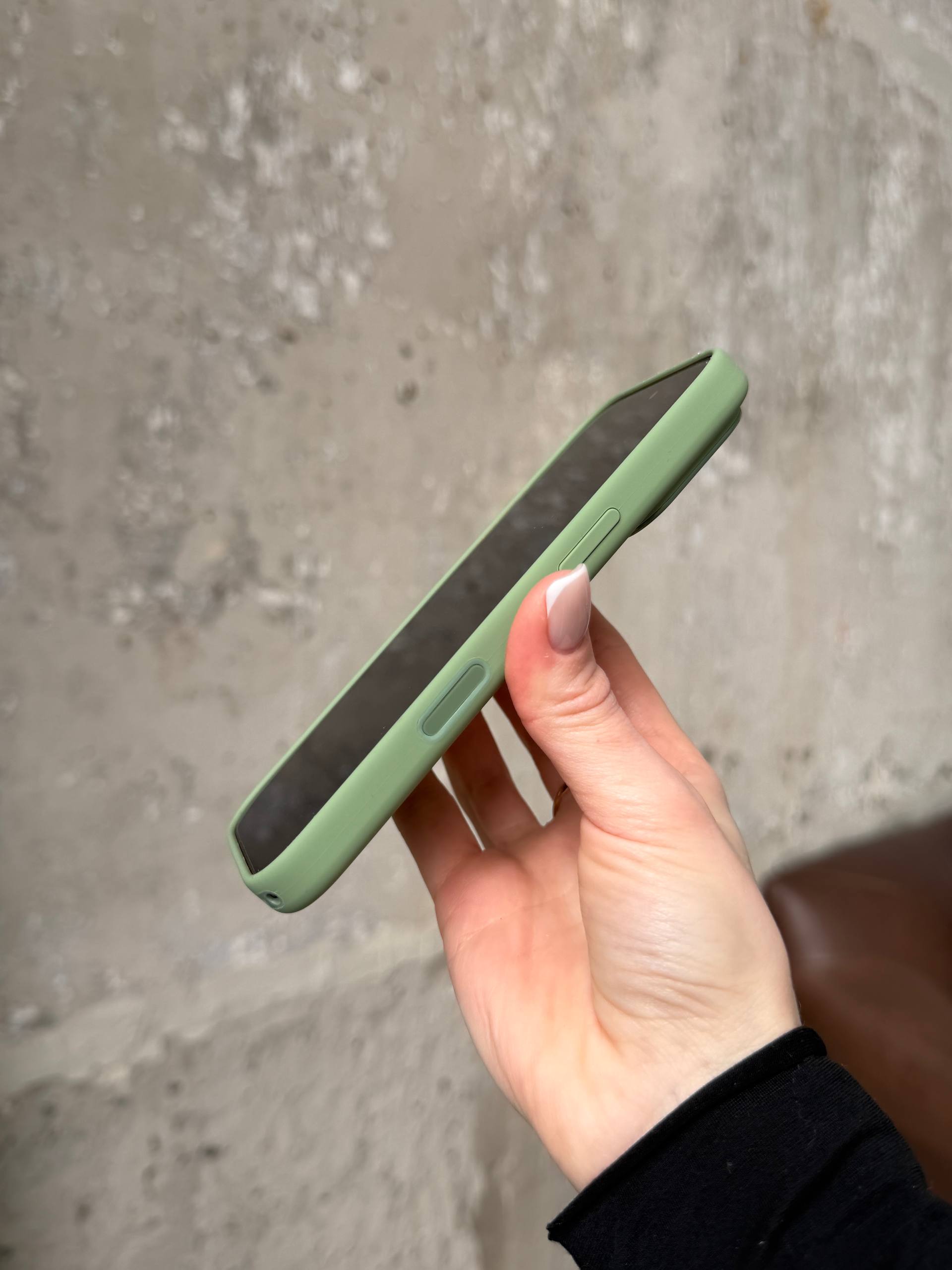 Чохол Silicone case з Magsafe на iPhone 17 Pro Light Moss (07)