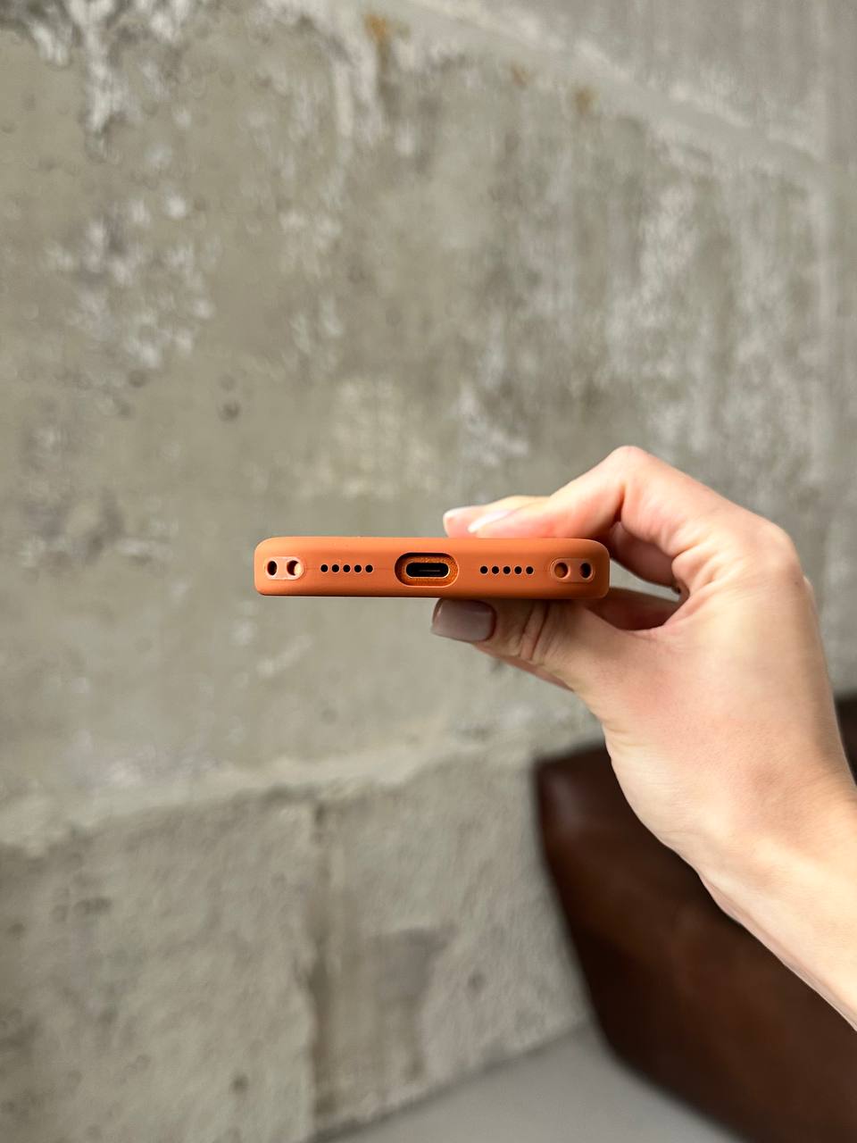 Чохол Silicone case з Magsafe на iPhone 17 Pro Max Terra Cotta (05)