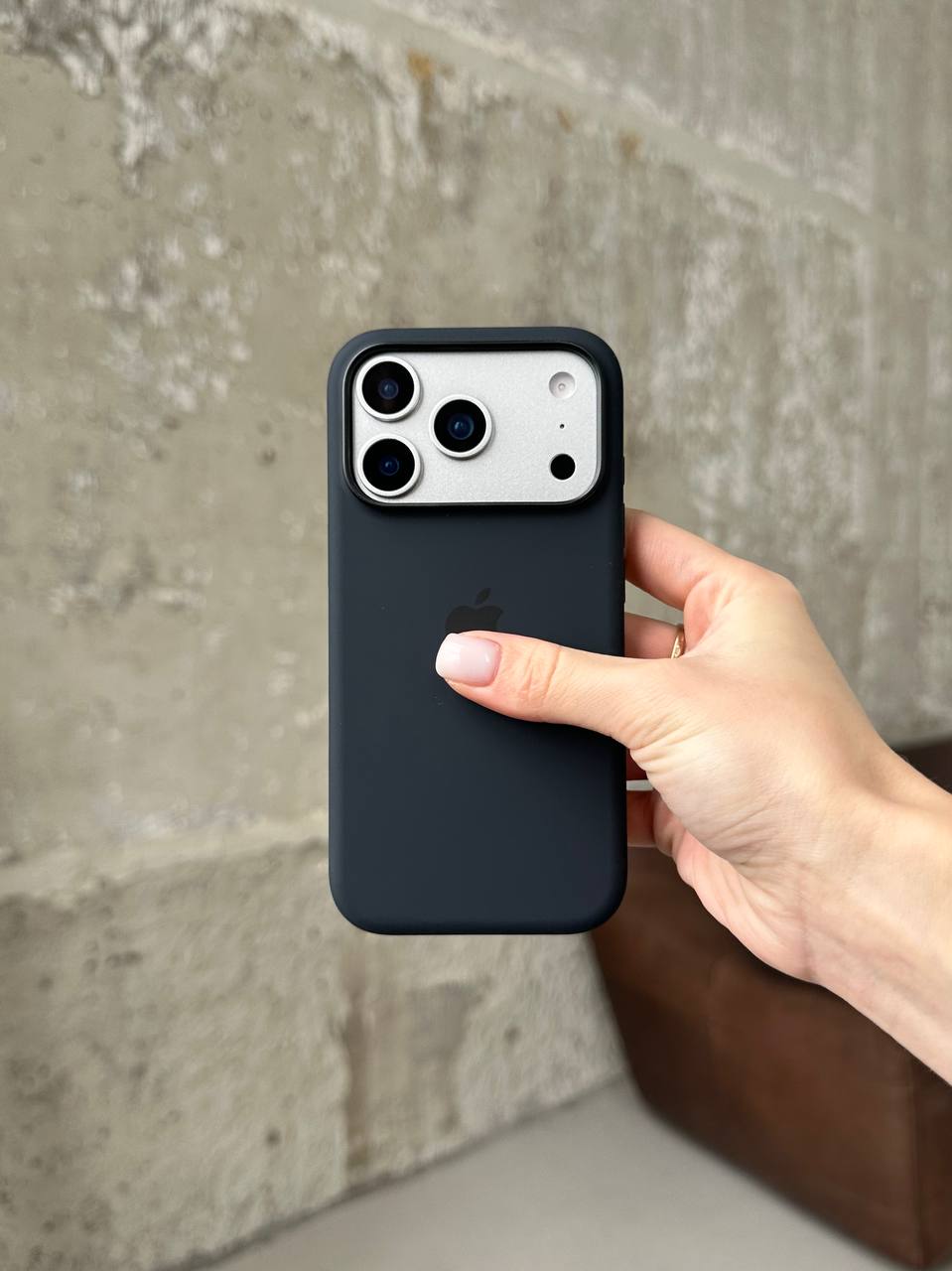 Чохол Silicone case з Magsafe на iPhone 17 Pro Black (01)