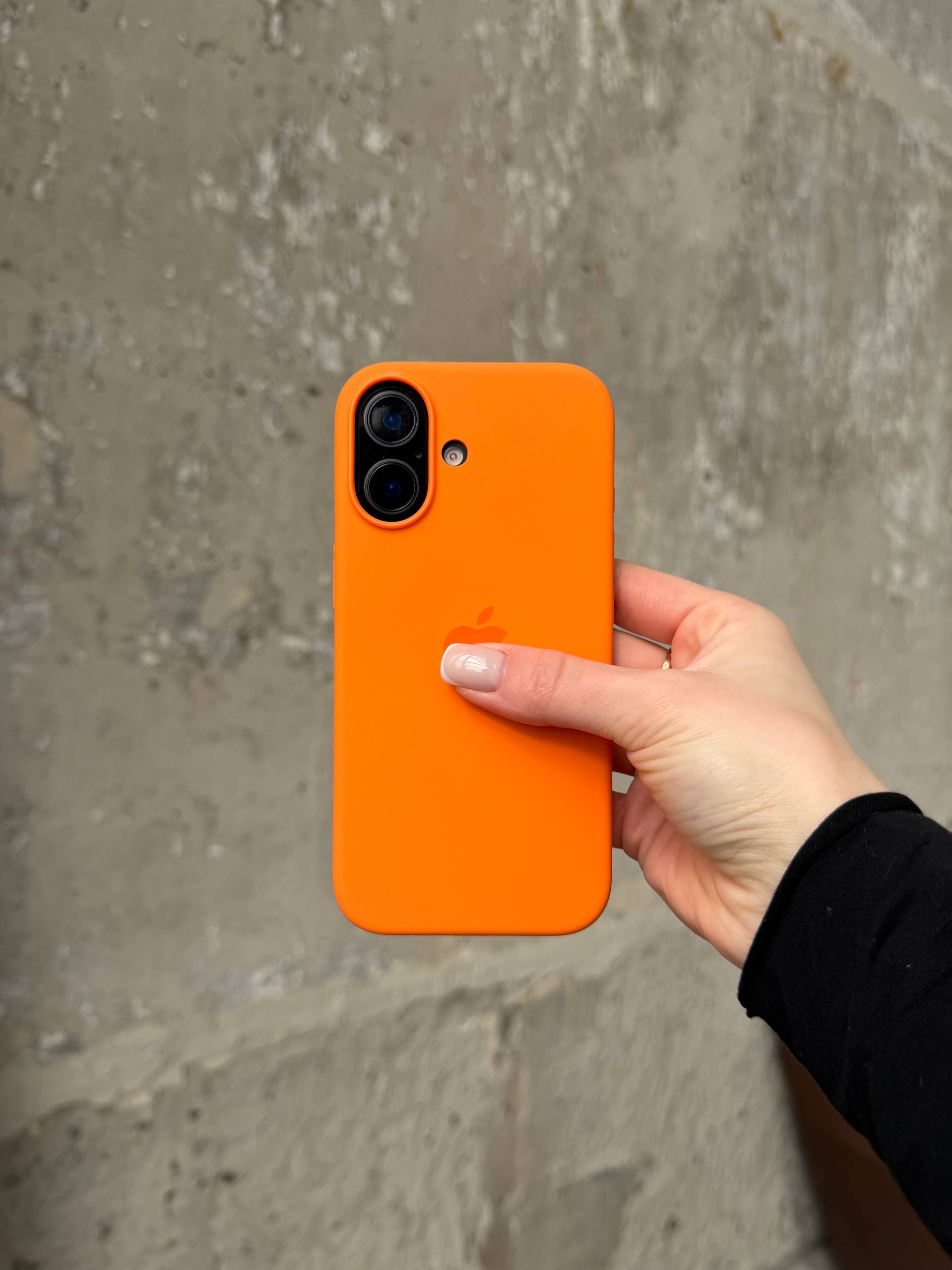 Чохол Silicone case з Magsafe на iPhone 17 Orange (08)