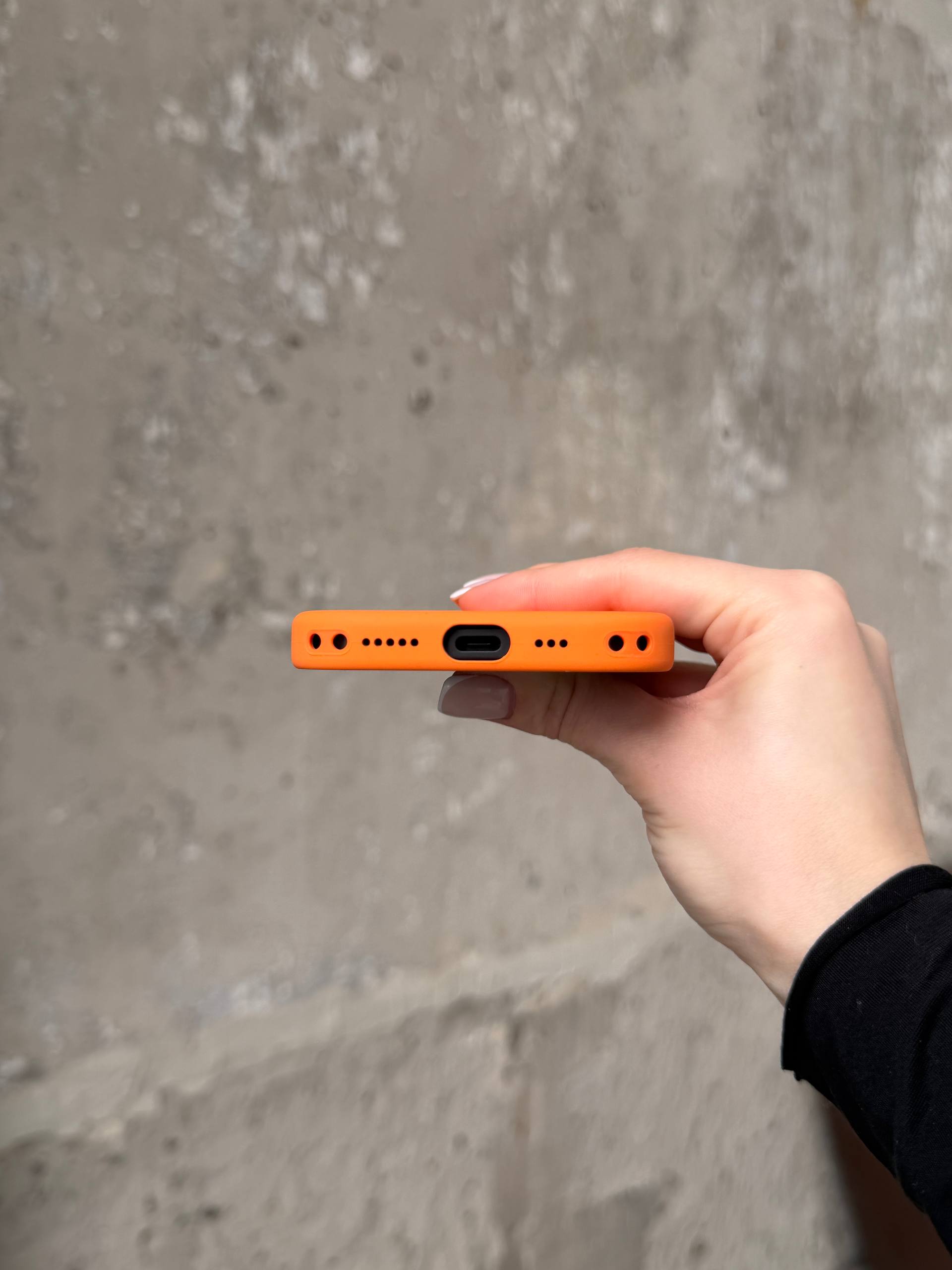 Чохол Silicone case з Magsafe на iPhone 17 Orange (08)