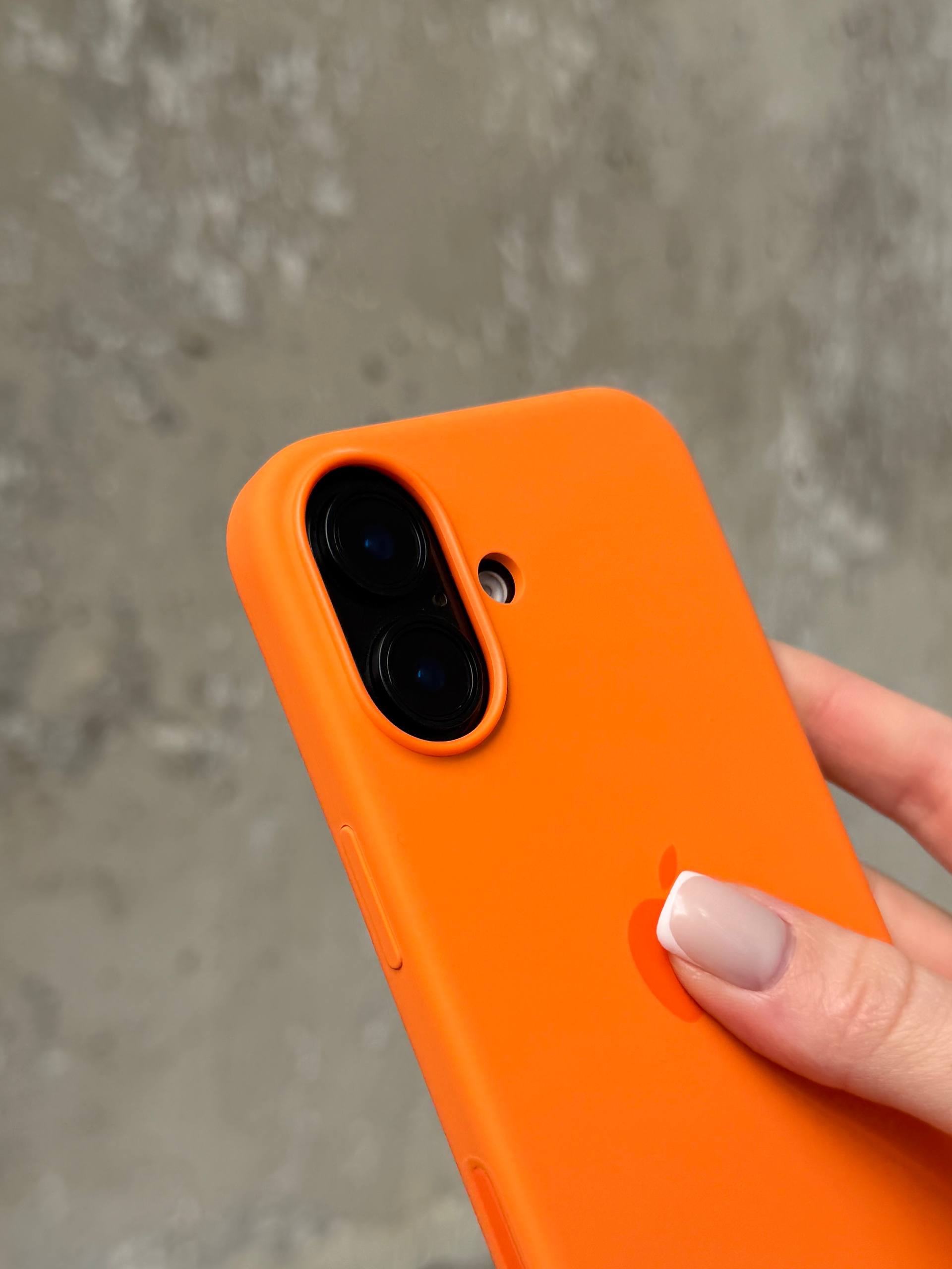 Чохол Silicone case з Magsafe на iPhone 17 Orange (08)