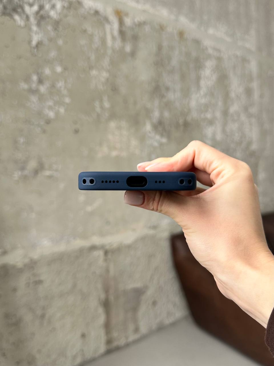 Чохол Silicone case з Magsafe на iPhone 17 Midnight (06)