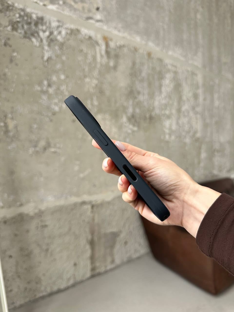Чохол Silicone case з Magsafe на iPhone 17 Black (01)