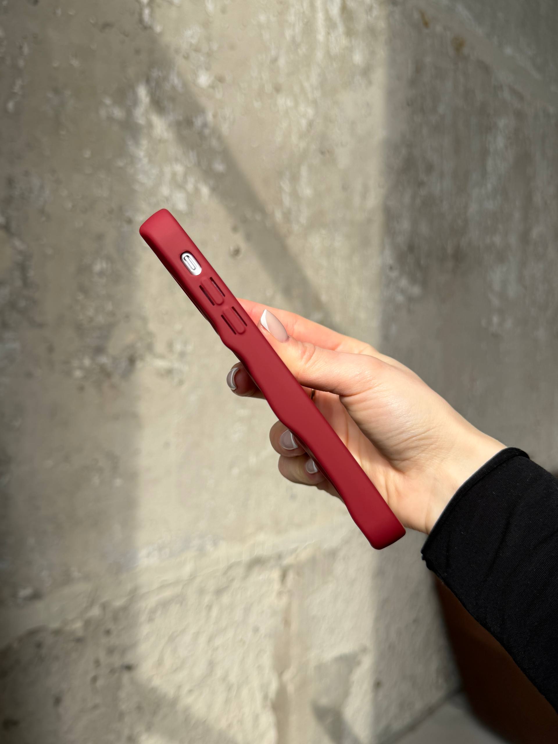 Чохол матовий хвилястий Wave Case на iPhone 11 Wine Red (10)
