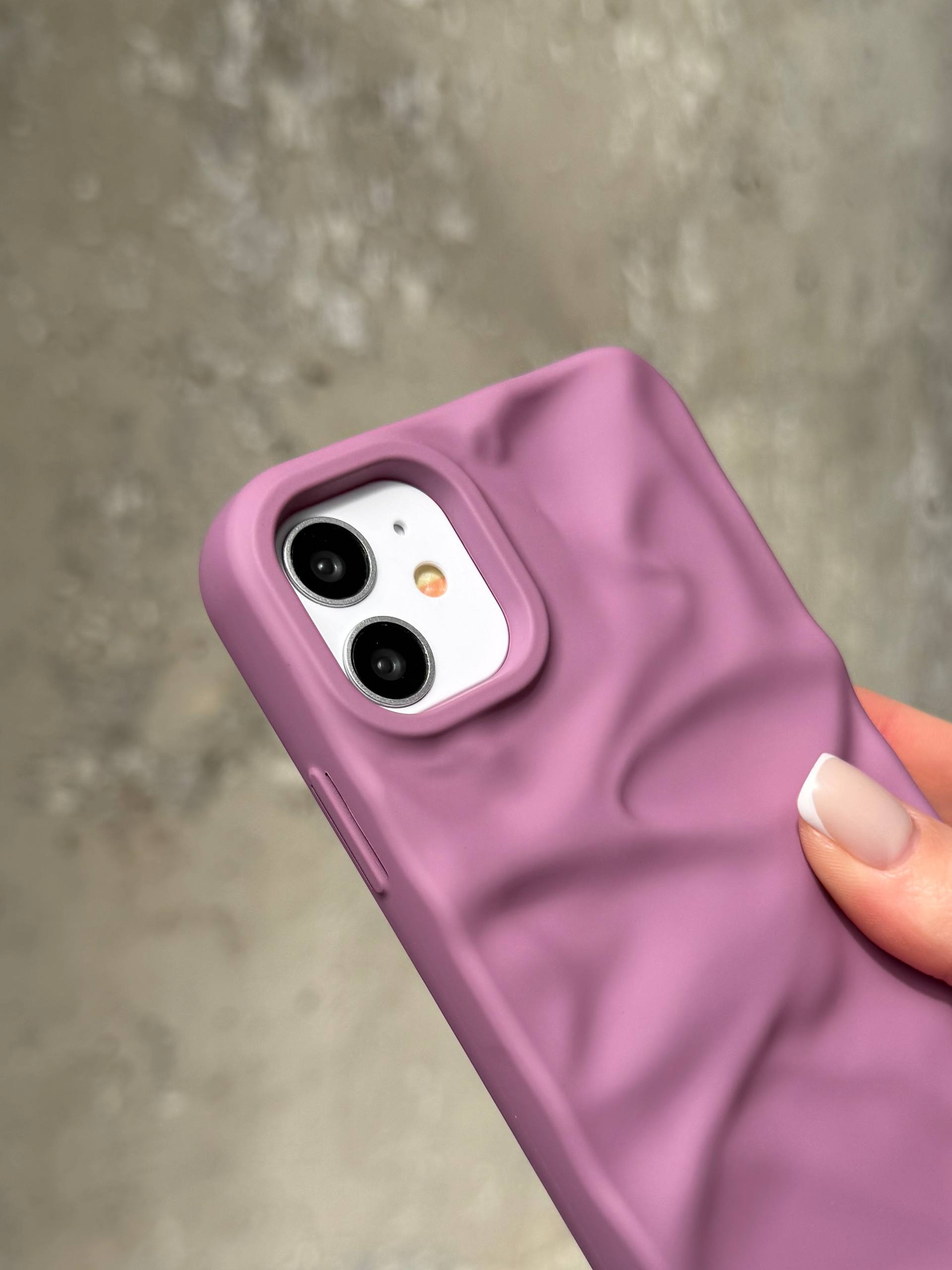 Чохол матовий хвилястий Wave Case на iPhone 11 Mauve (08)
