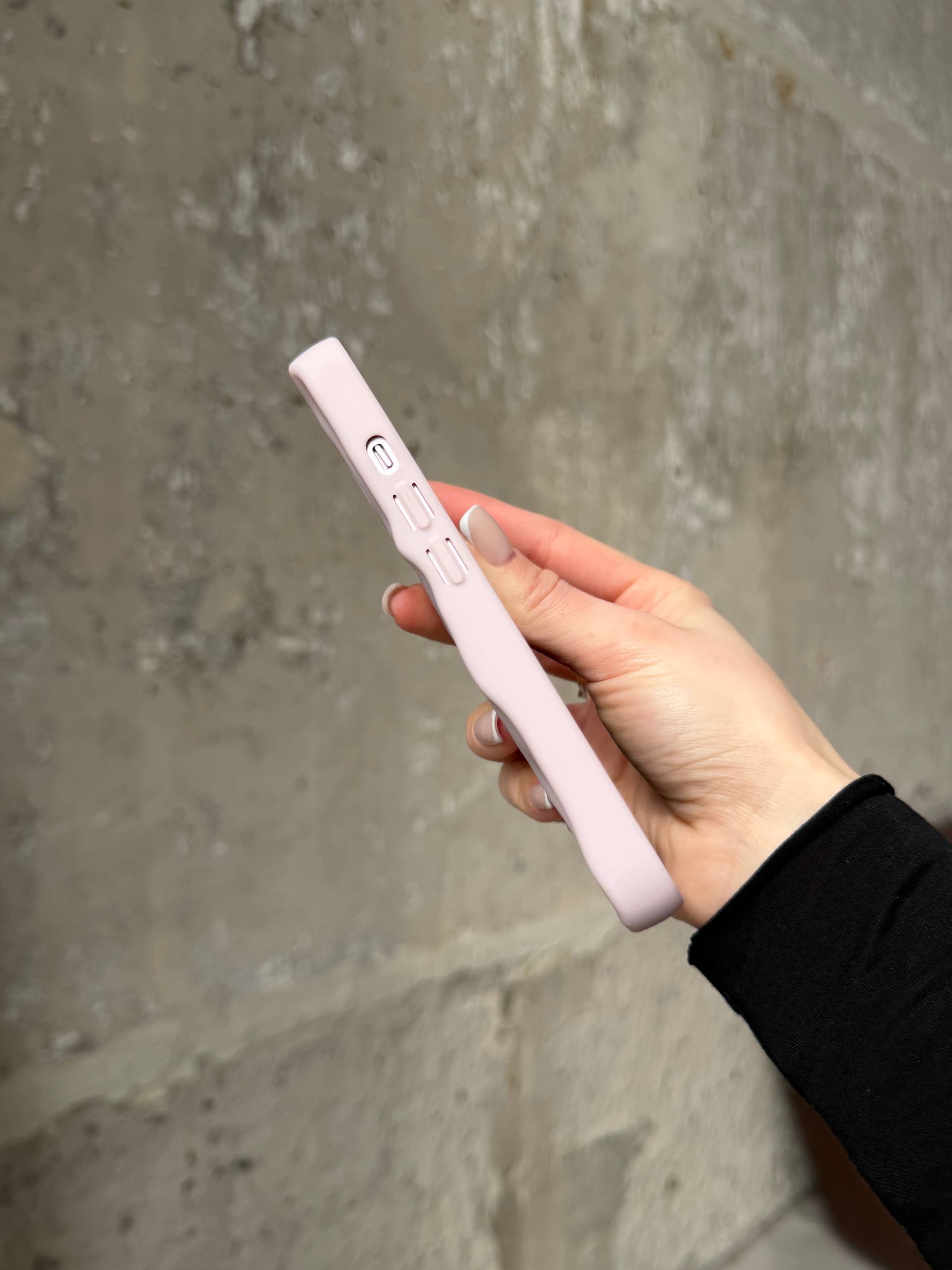 Чохол матовий хвилястий Wave Case на iPhone 14 Chalk Pink (04)