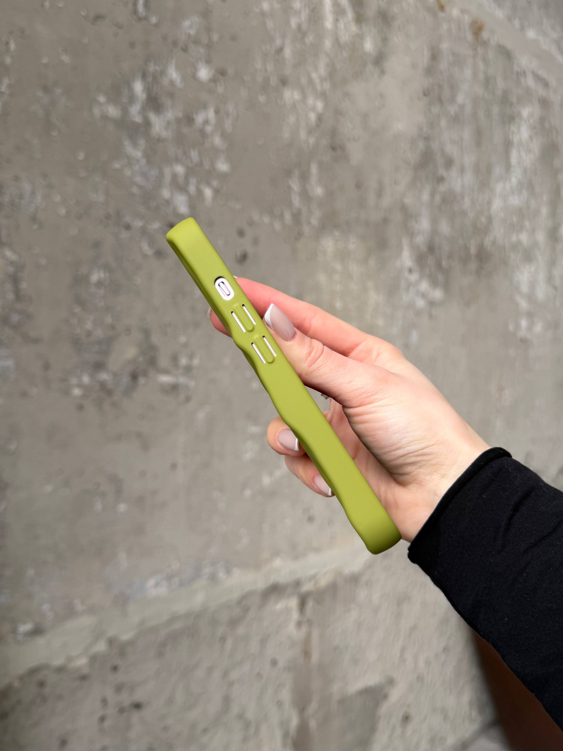Чохол матовий хвилястий Wave Case на iPhone 14 Green (09)