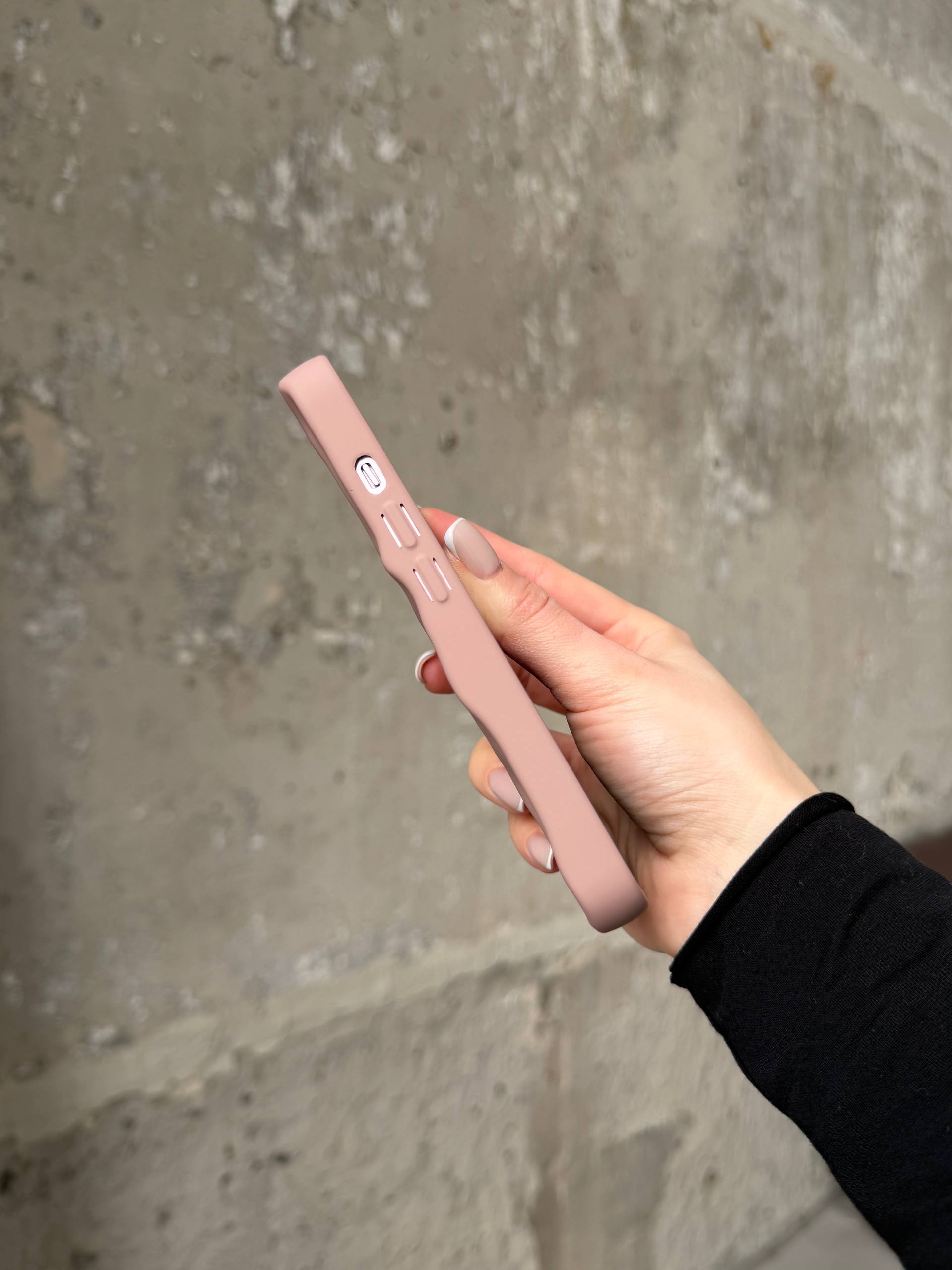 Чохол матовий хвилястий Wave Case на iPhone 15 Powder (06)