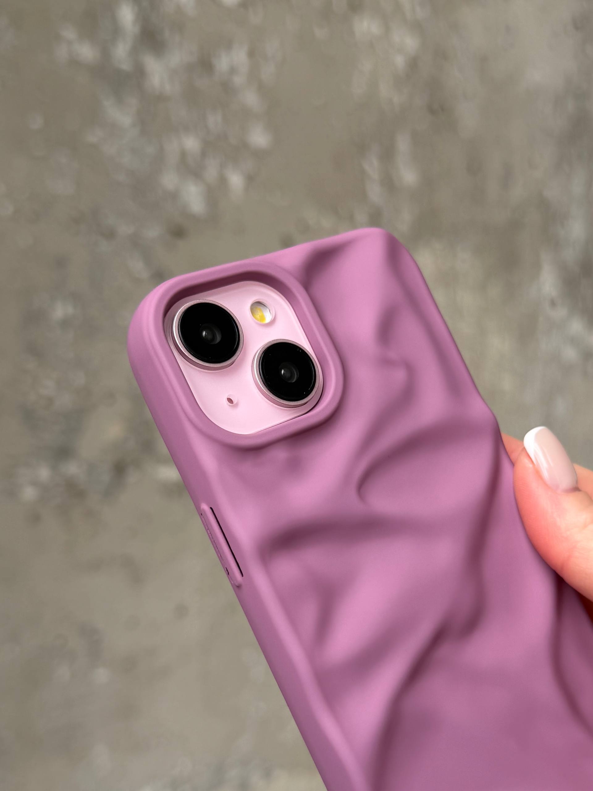 Чохол матовий хвилястий Wave Case на iPhone 14 Mauve (08)