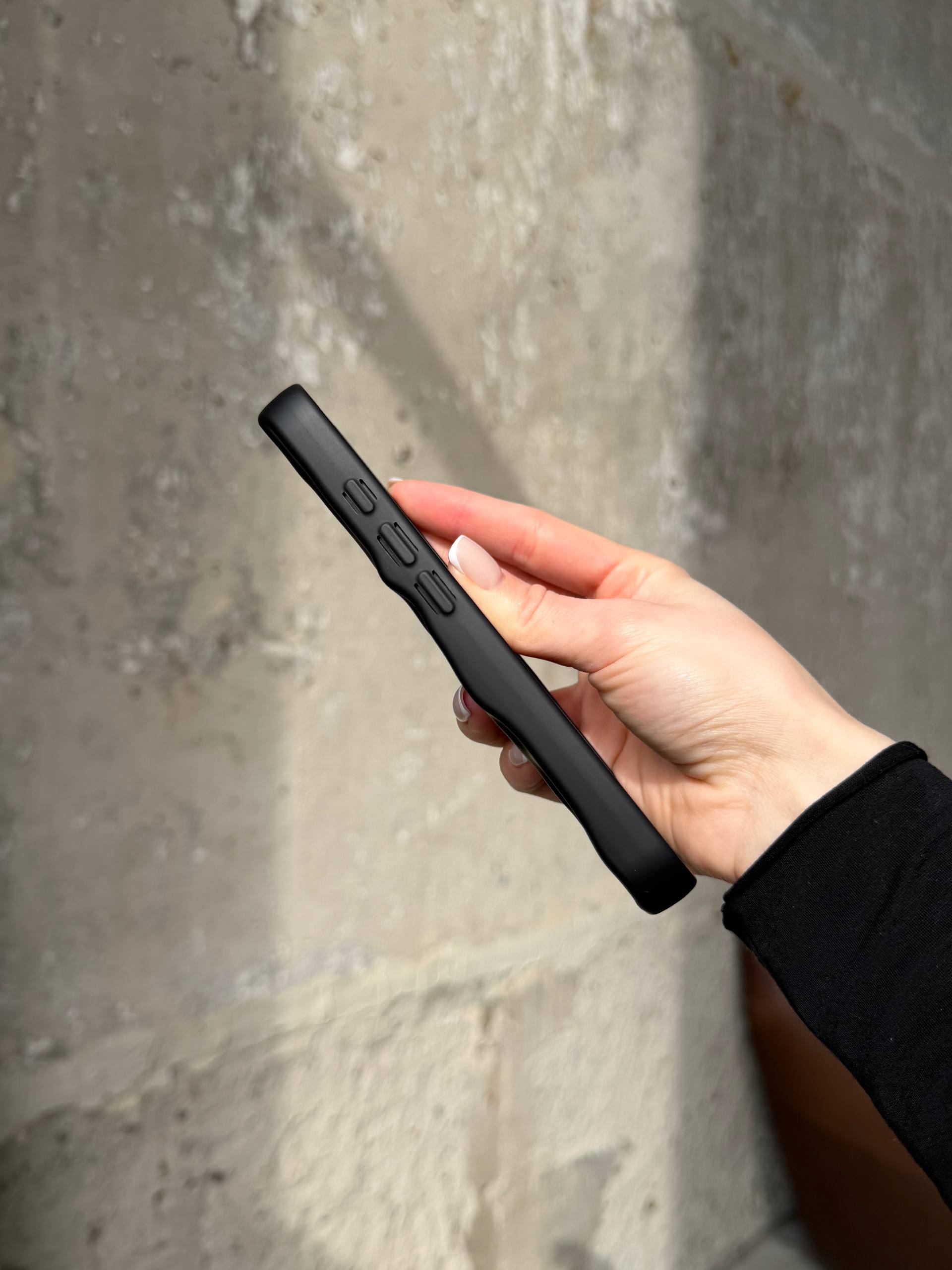 Чохол матовий хвилястий Wave Case на iPhone 15 Pro Max Black (07)