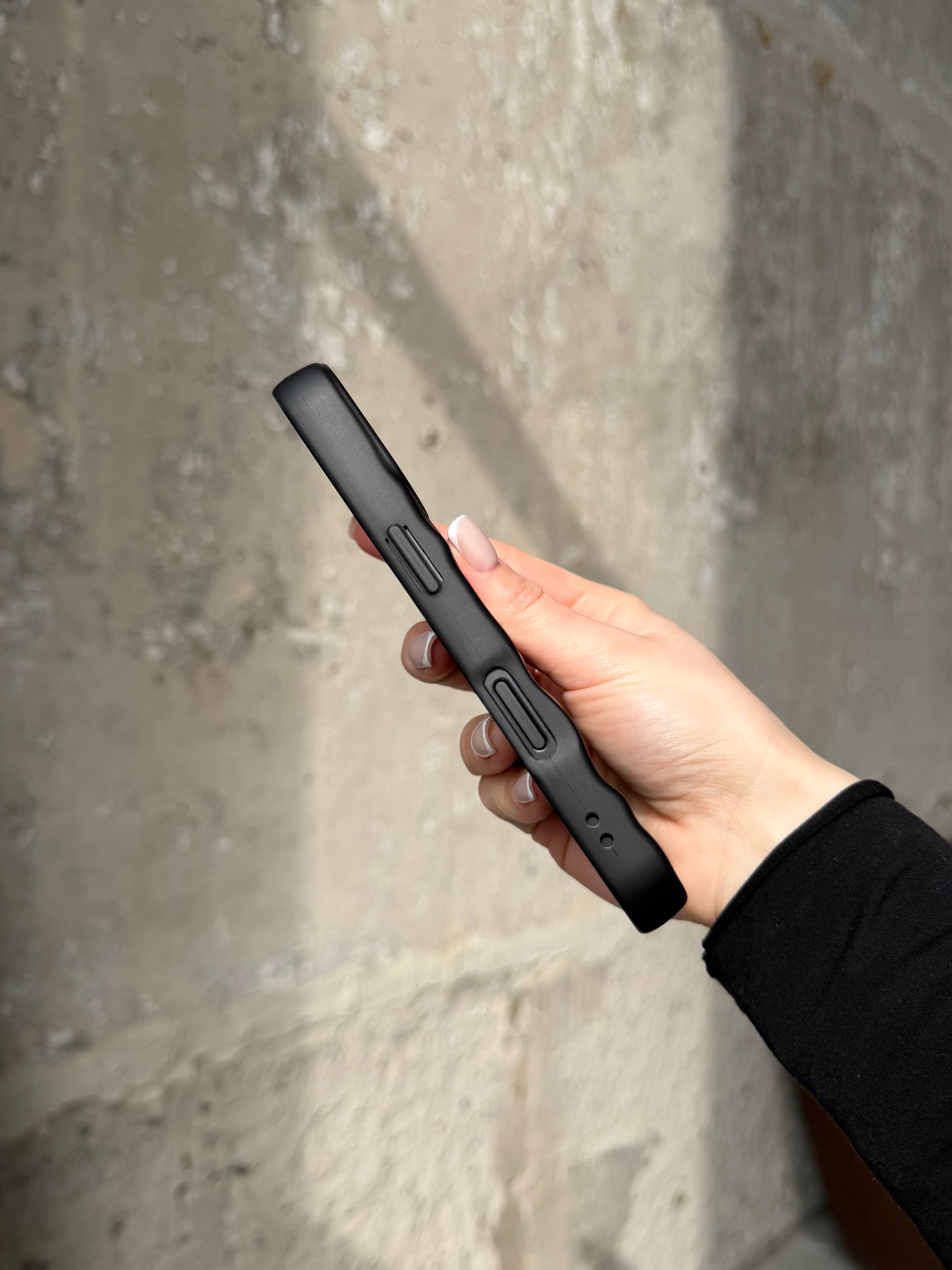 Чохол матовий хвилястий Wave Case на iPhone 15 Pro Max Black (07)