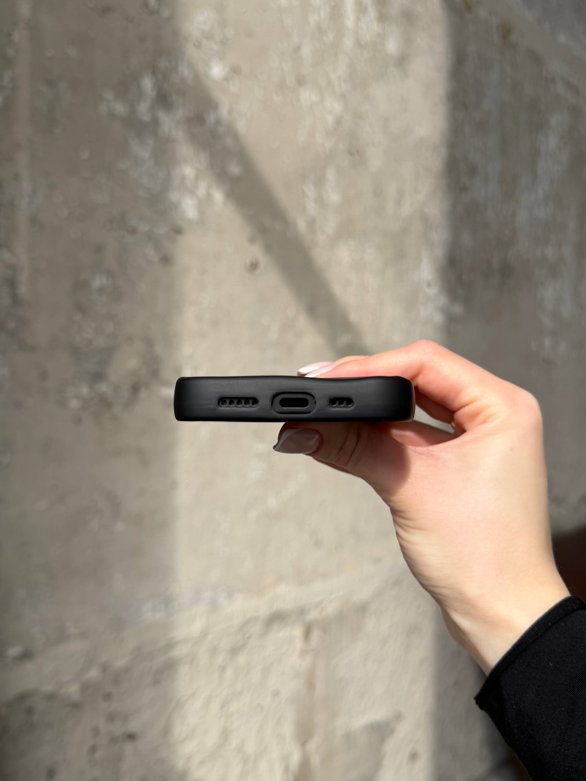 Чохол матовий хвилястий Wave Case на iPhone 15 Pro Max Black (07)