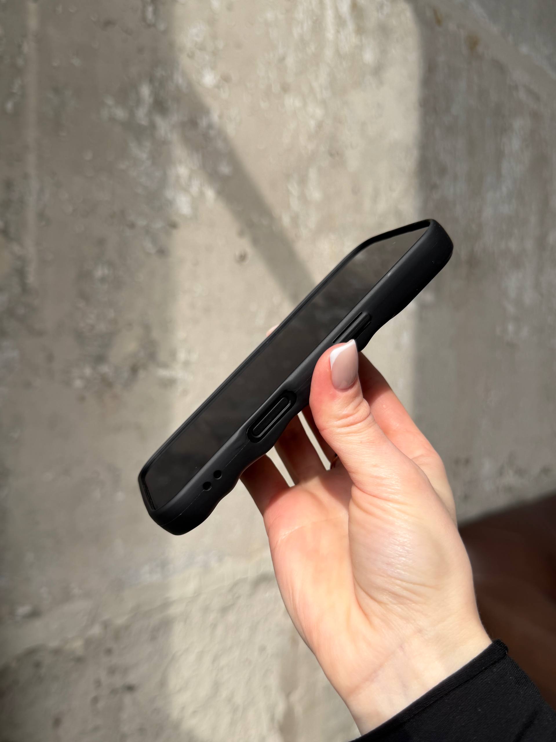 Чохол матовий хвилястий Wave Case на iPhone 15 Pro Max Black (07)