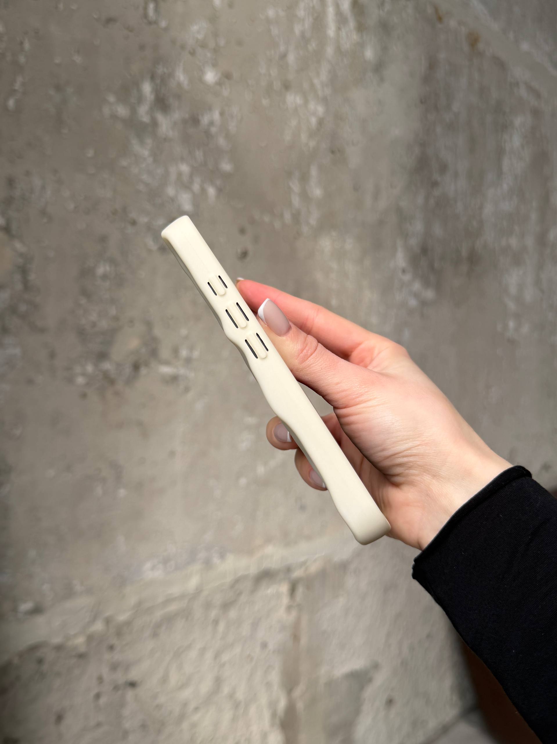 Чохол матовий хвилястий Wave Case на iPhone 15 Pro Max Beige (01)