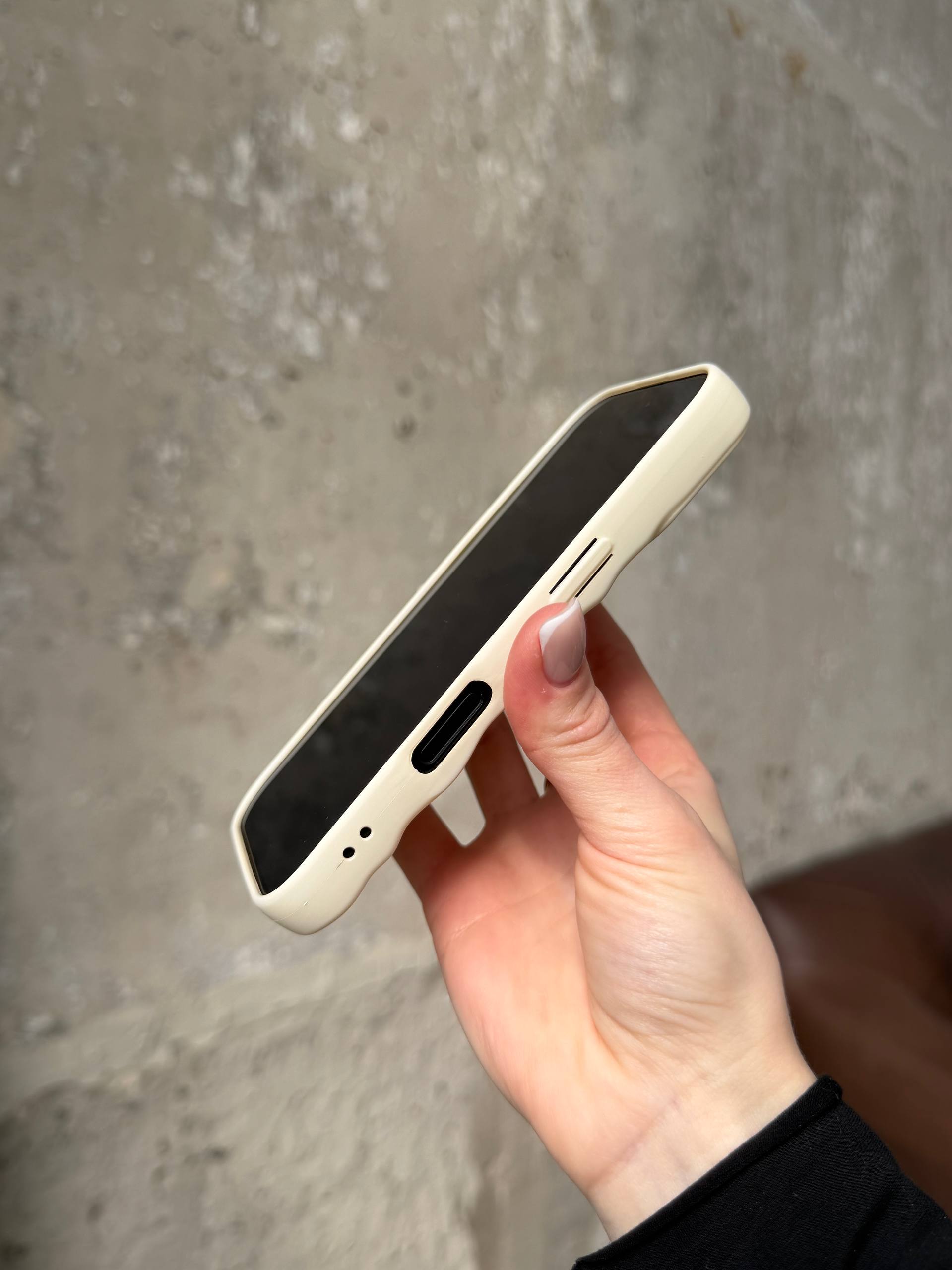 Чохол матовий хвилястий Wave Case на iPhone 16 Beige (01)