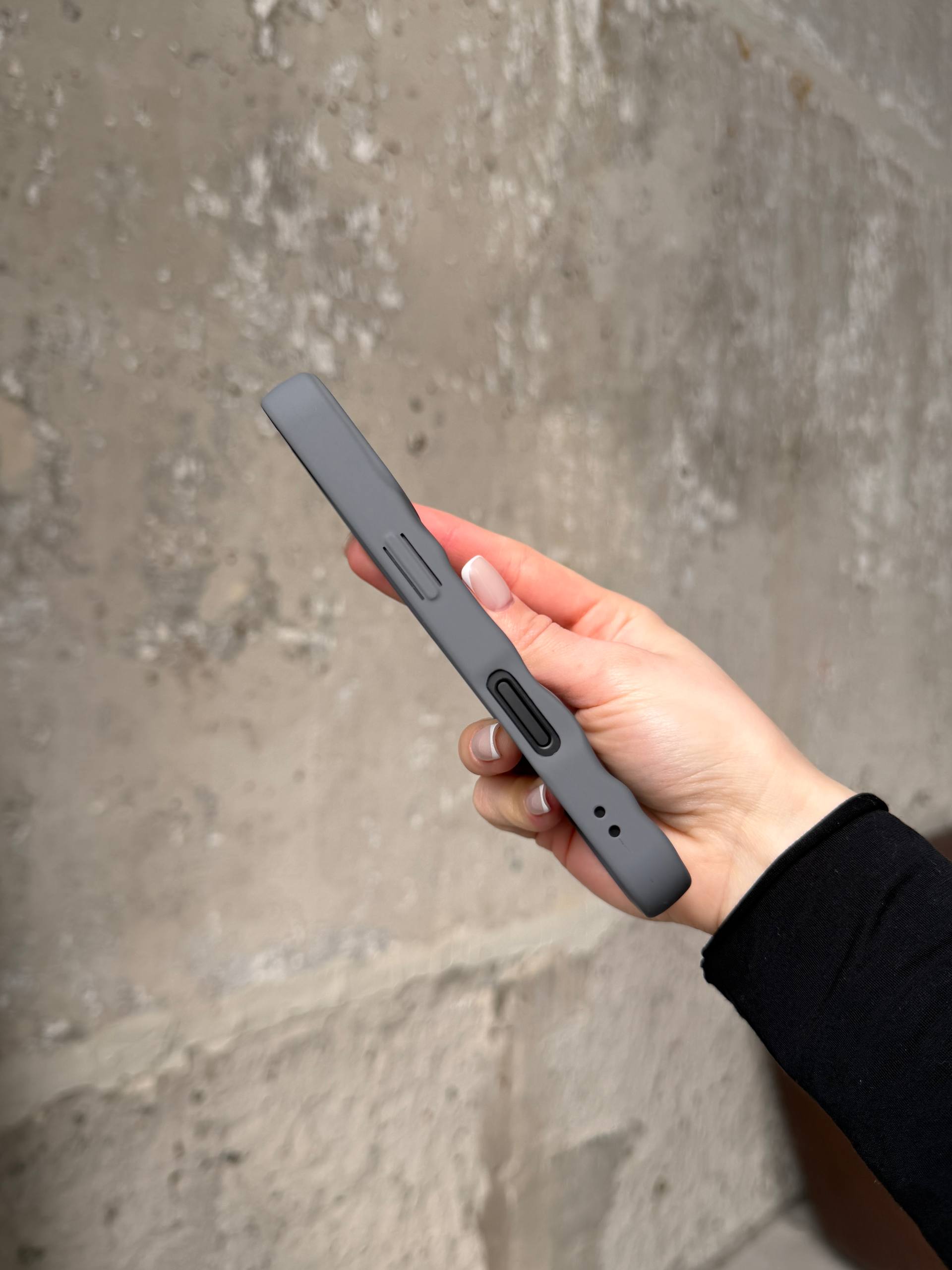 Чохол матовий хвилястий Wave Case на iPhone 16+ Grey (02)