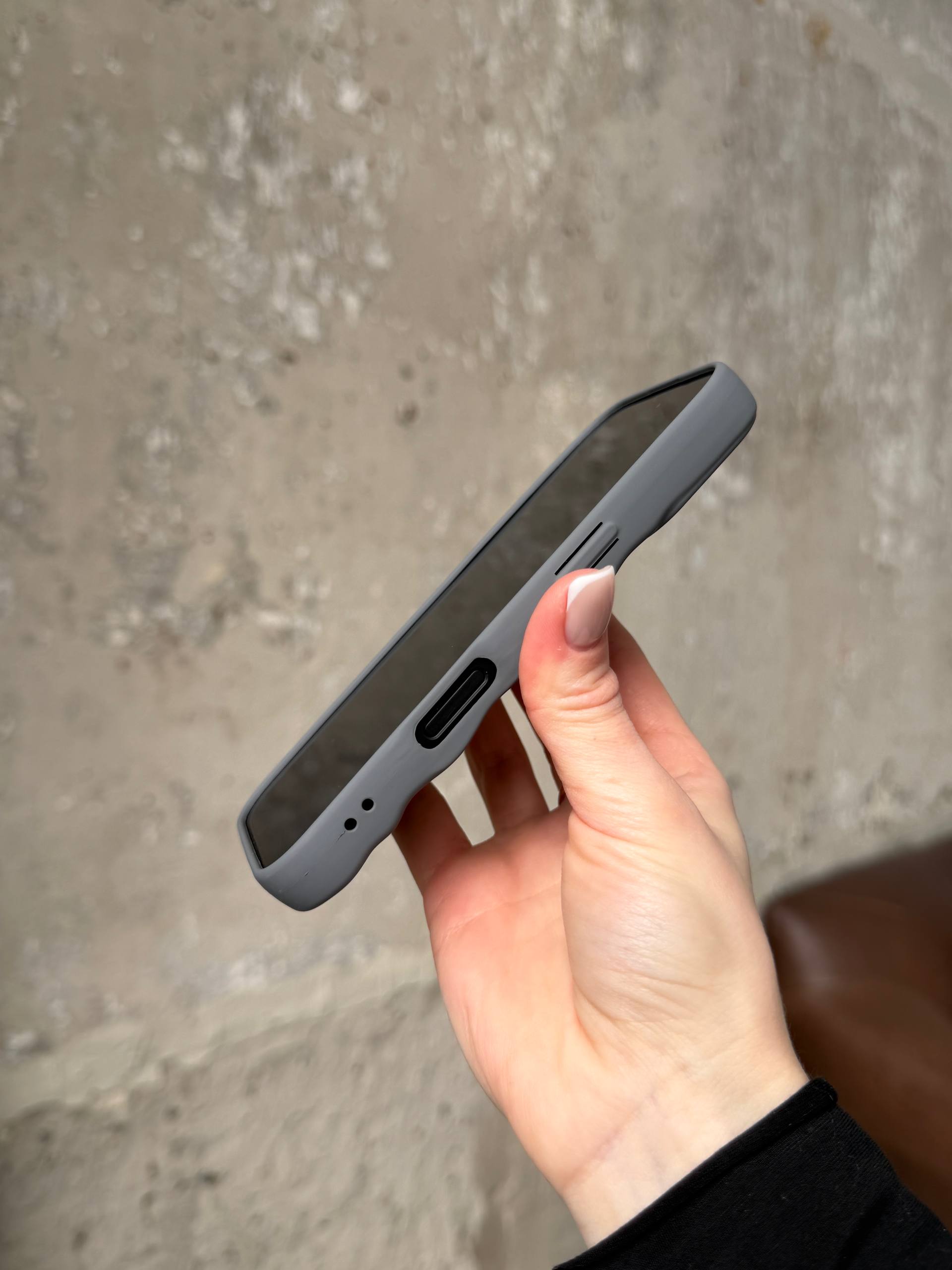 Чохол матовий хвилястий Wave Case на iPhone 16+ Grey (02)