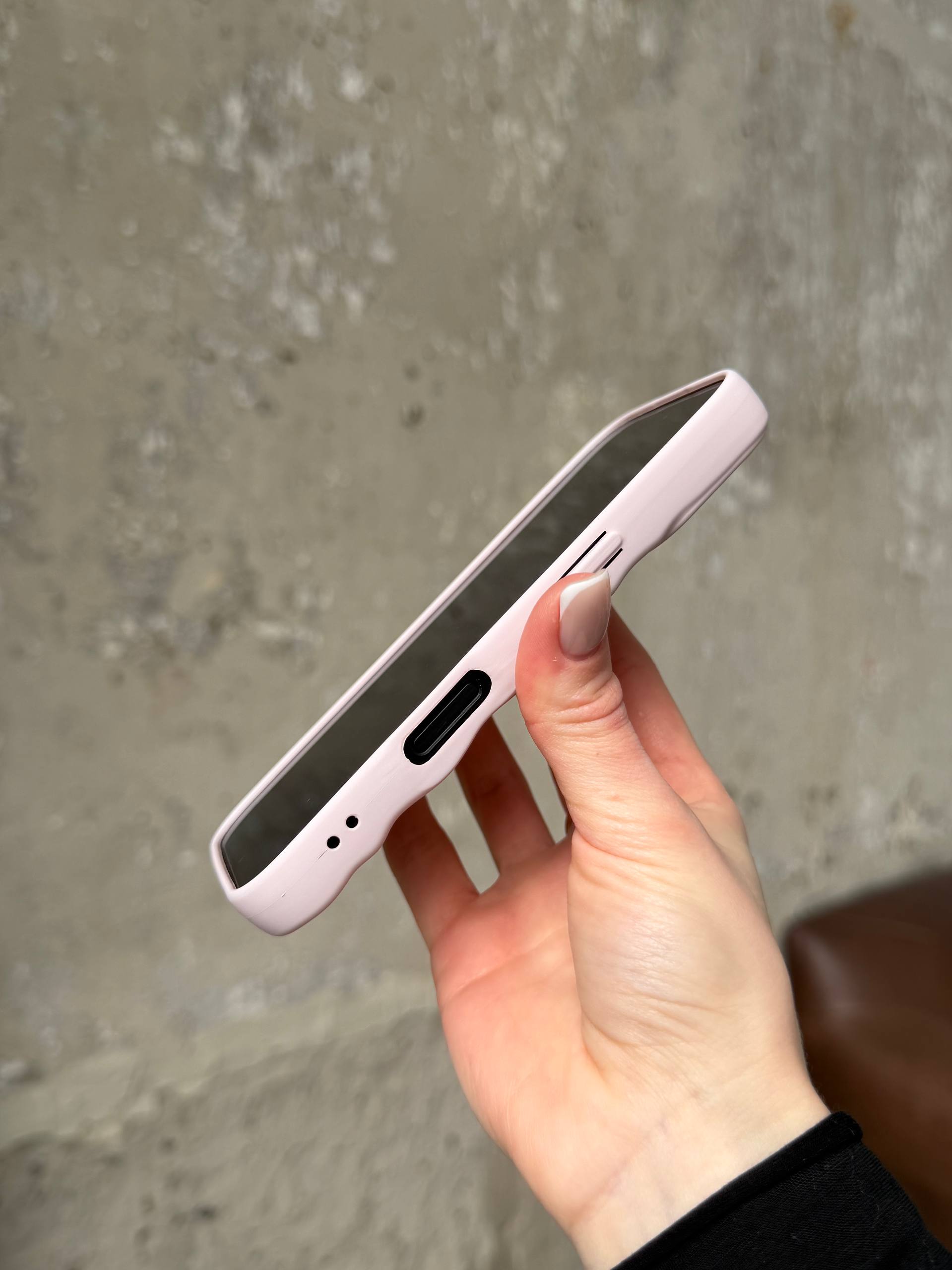 Чохол матовий хвилястий Wave Case на iPhone 16 Chalk Pink (04)