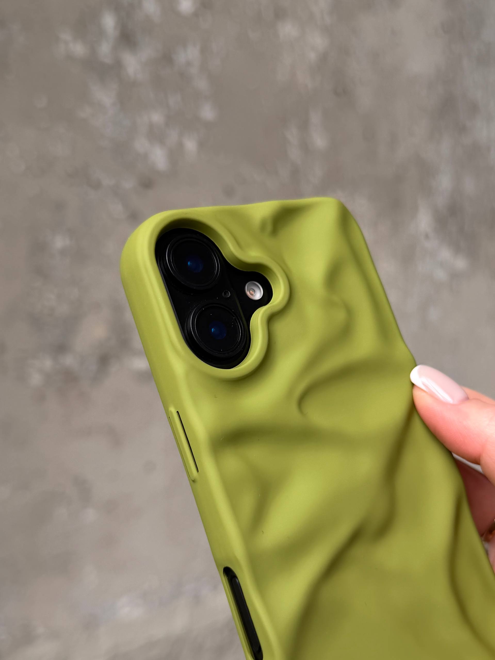 Чохол матовий хвилястий Wave Case на iPhone 16+ Green (09)