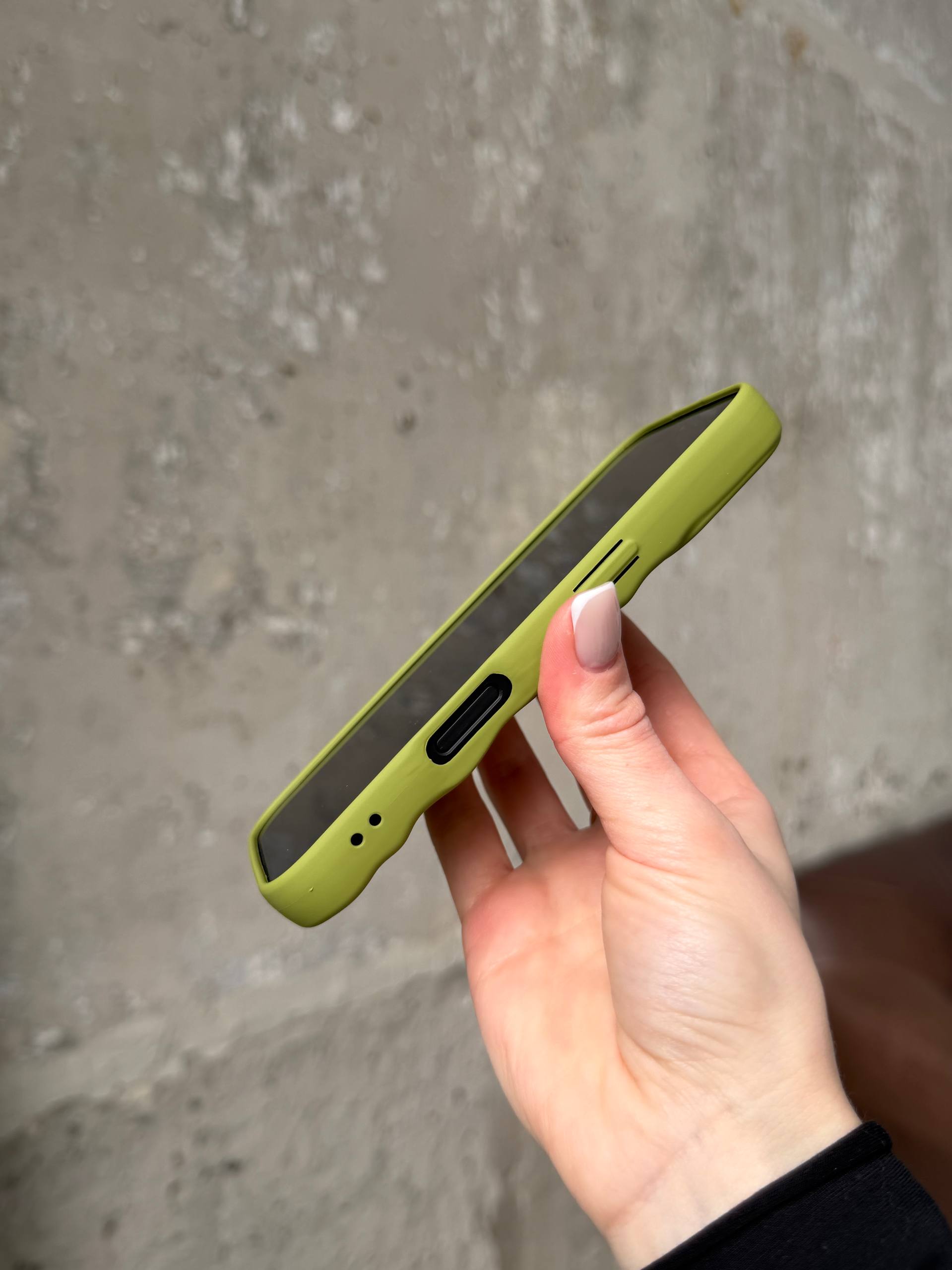 Чохол матовий хвилястий Wave Case на iPhone 16+ Green (09)