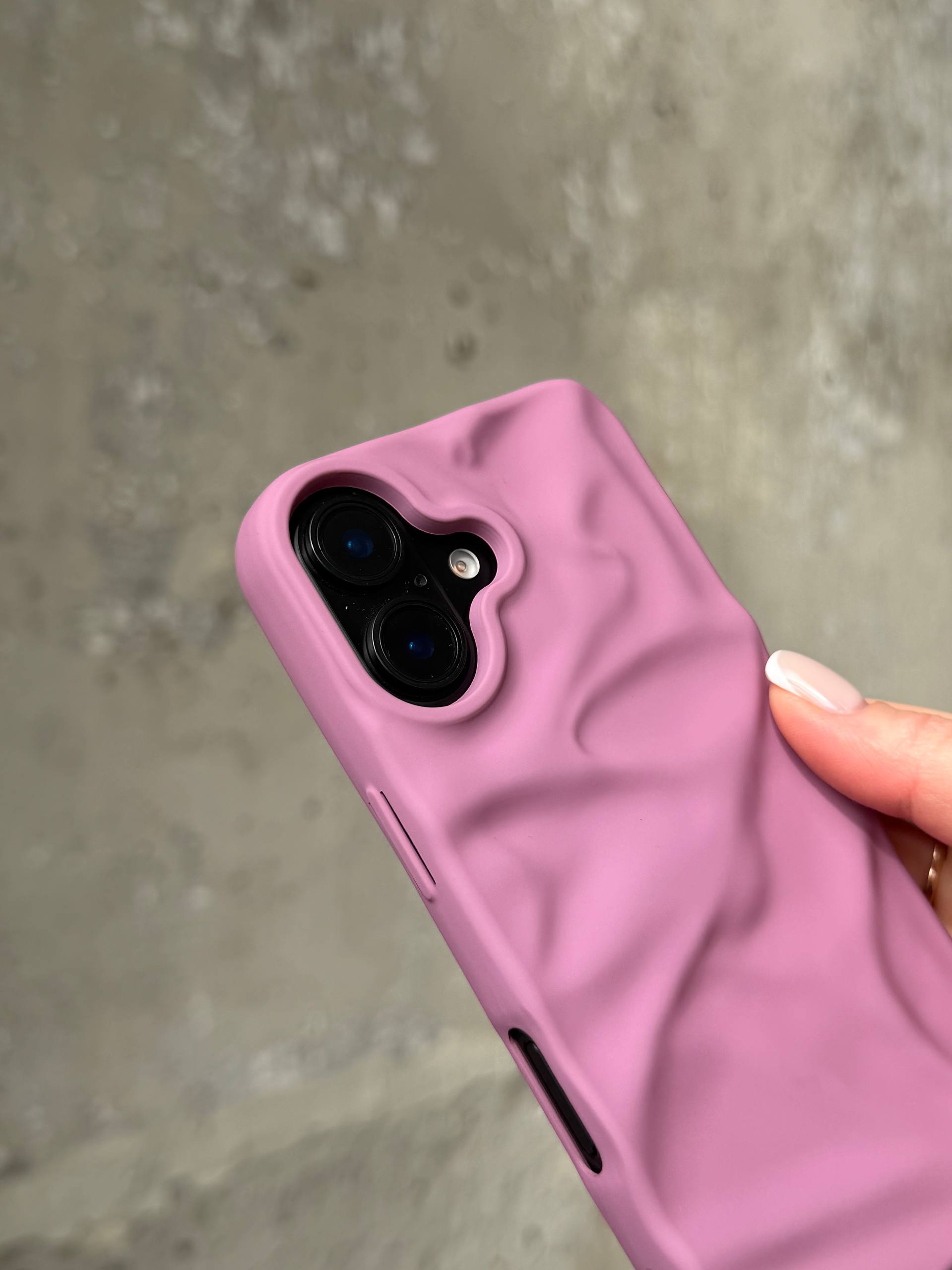 Чохол матовий хвилястий Wave Case на iPhone 16+ Mauve (08)
