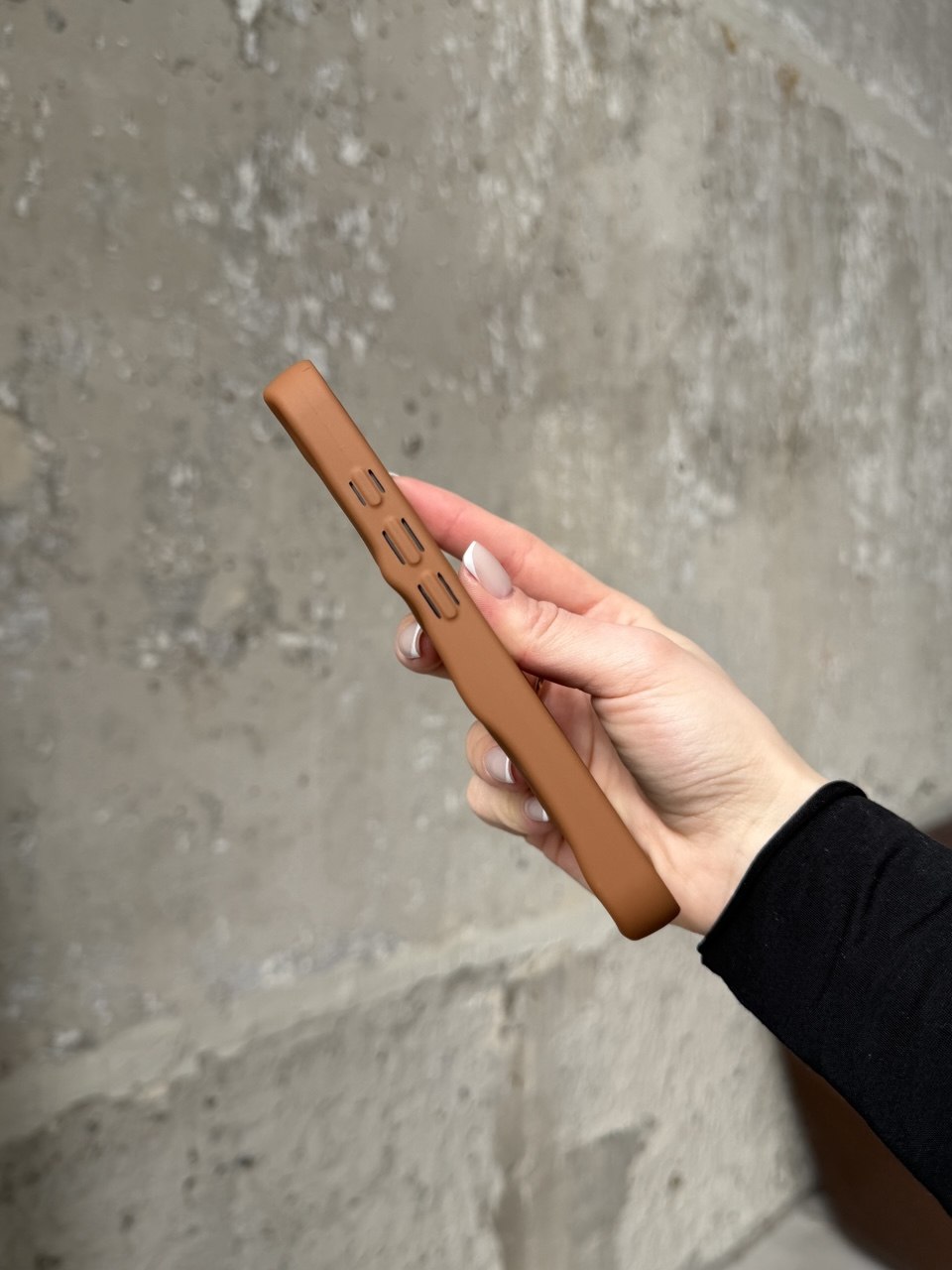 Чохол матовий хвилястий Wave Case на iPhone 15 Pro Max Brown (03)