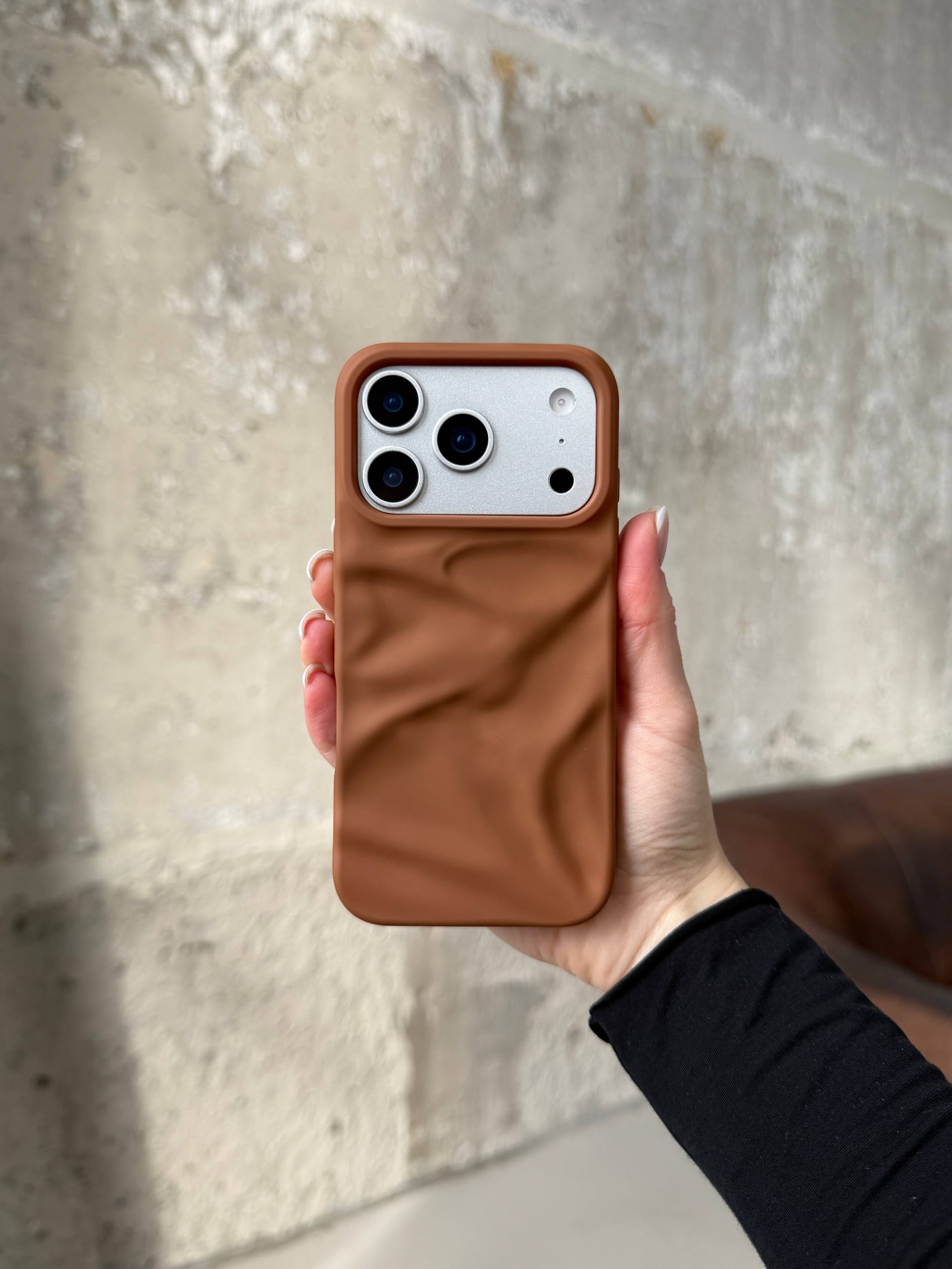 Чохол матовий хвилястий Wave Case на iPhone 17 Pro Max Brown (03)