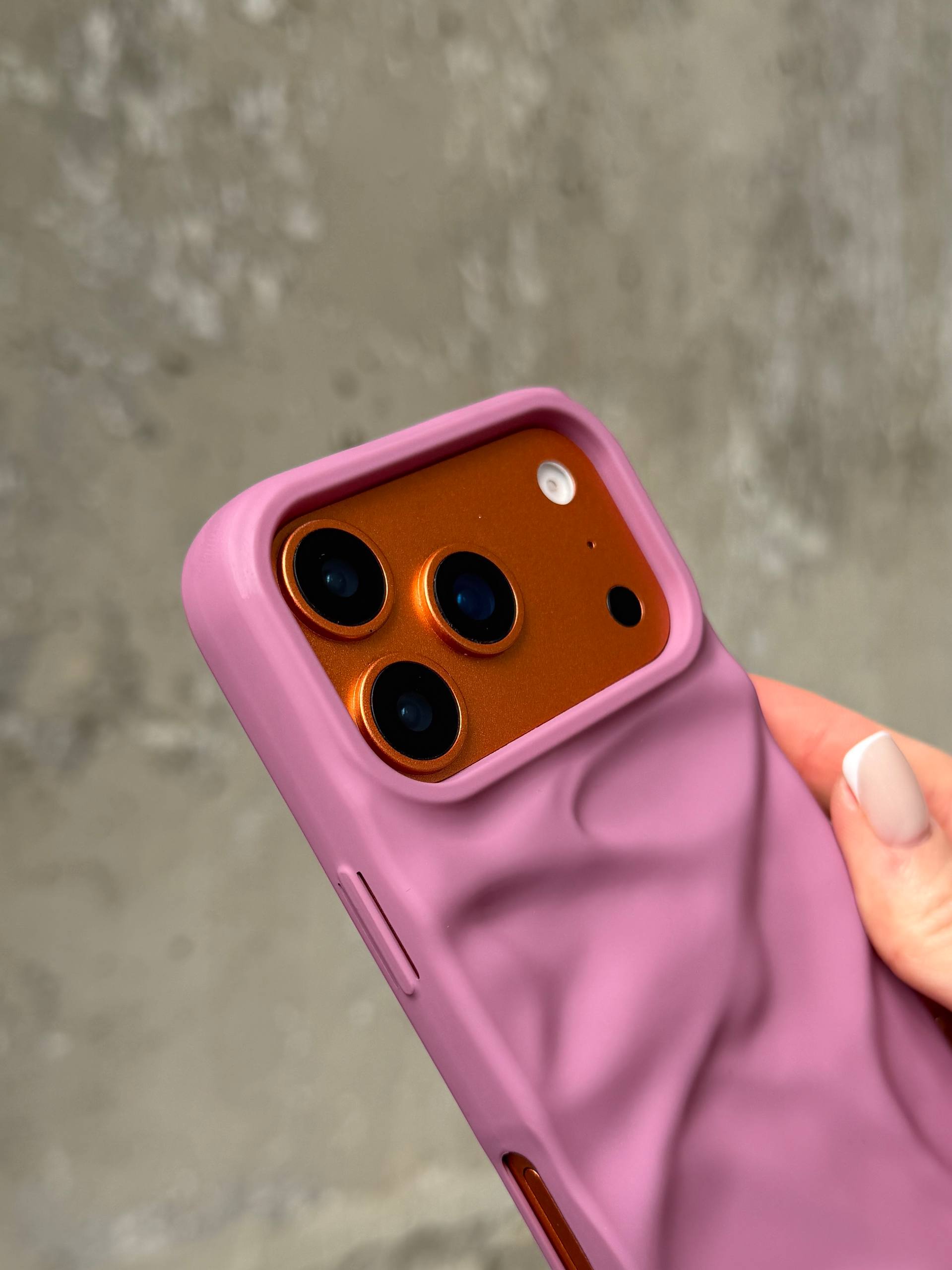 Чохол матовий хвилястий Wave Case на iPhone 17 Pro Mauve (08)