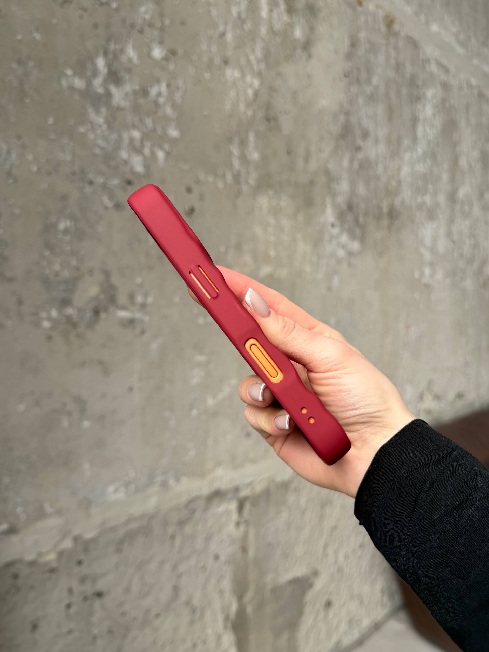 Чохол матовий хвилястий Wave Case на iPhone 17 Pro Max Wine Red (10)