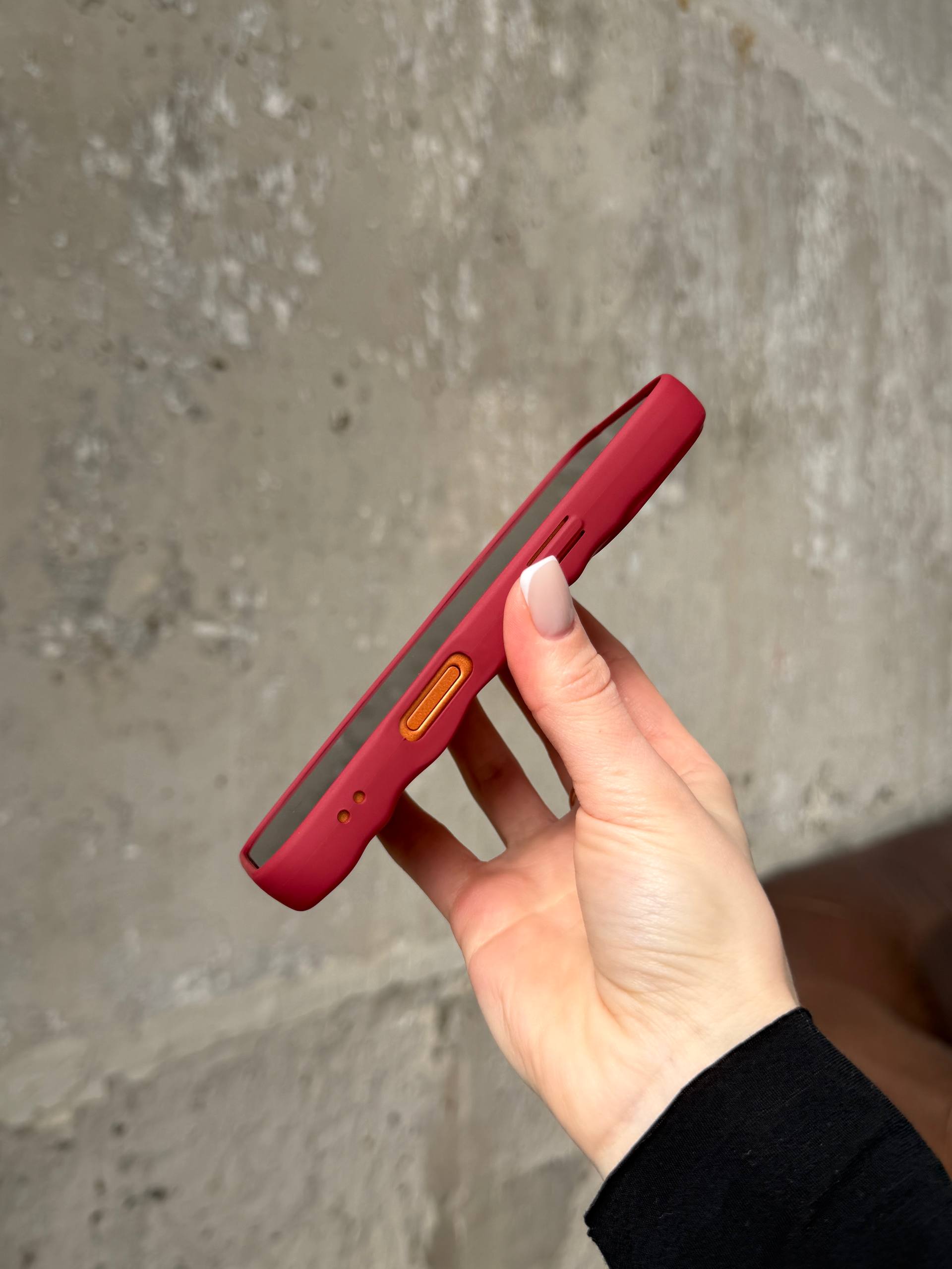 Чохол матовий хвилястий Wave Case на iPhone 17 Pro Max Wine Red (10)