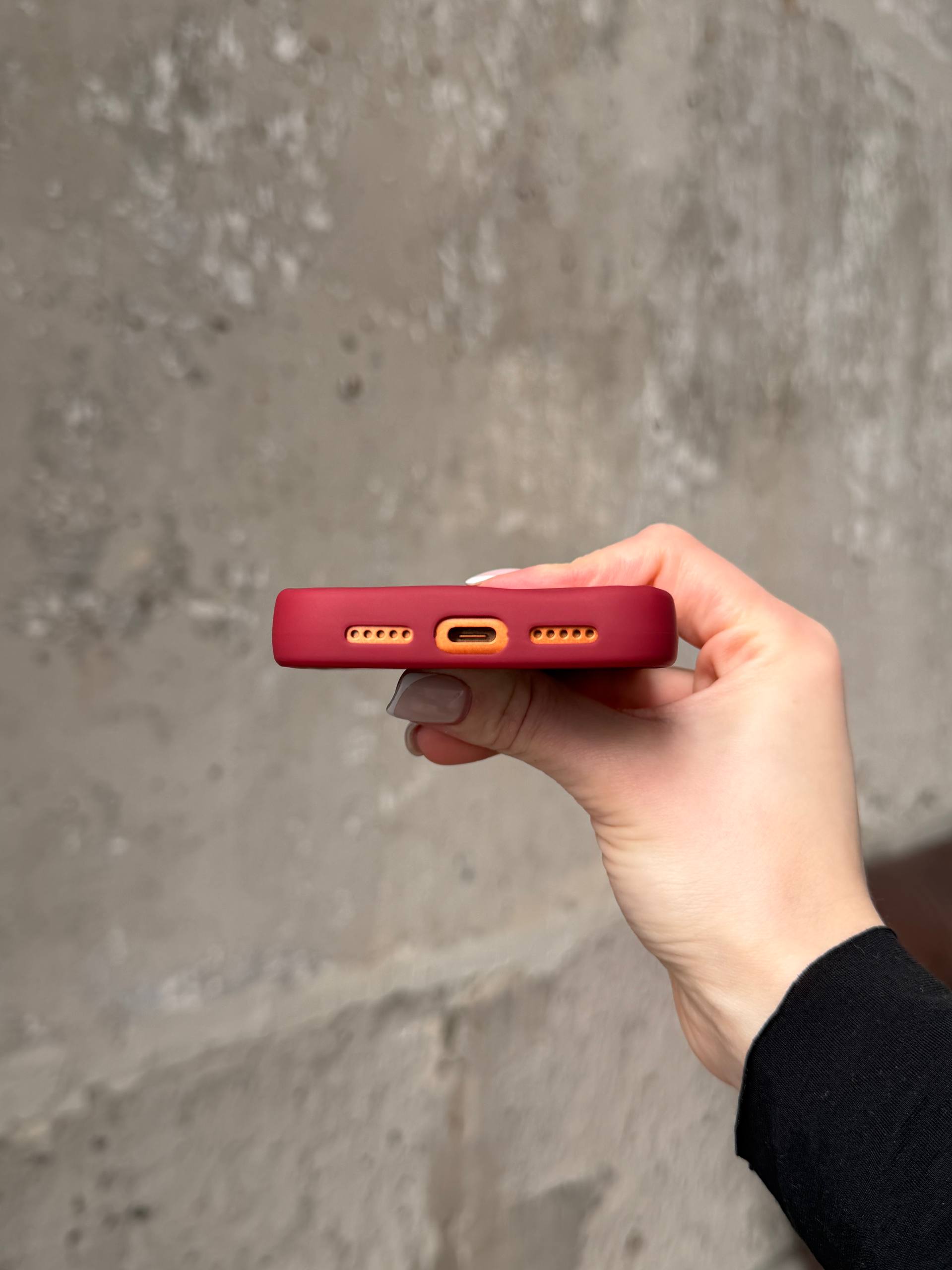 Чохол матовий хвилястий Wave Case на iPhone 17 Pro Max Wine Red (10)
