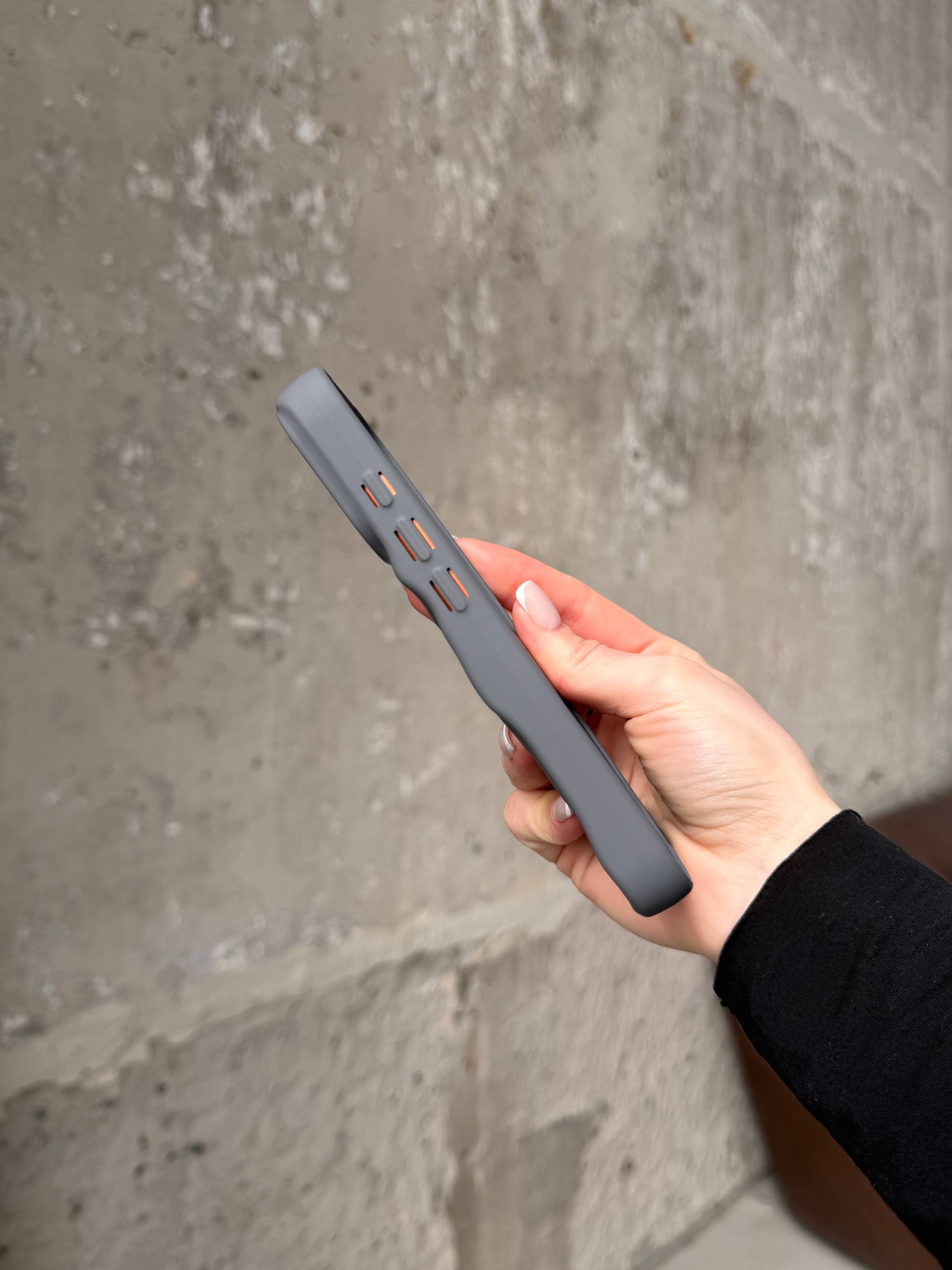Чохол матовий хвилястий Wave Case на iPhone 17 Pro Grey (02)