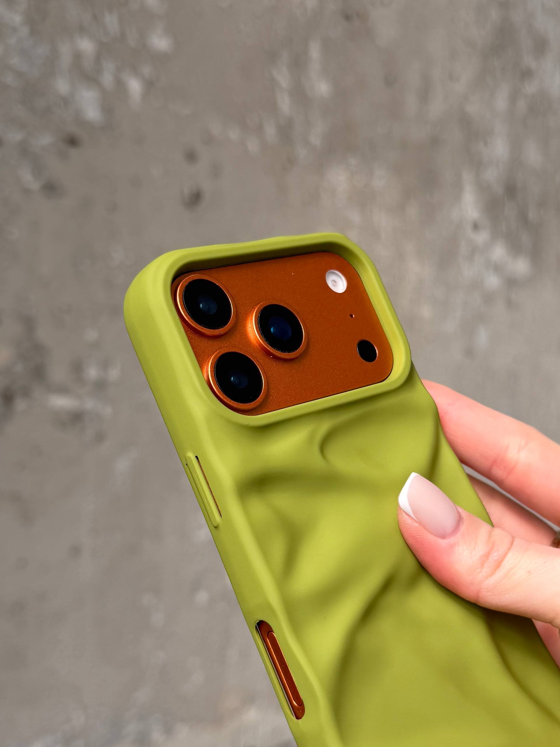 Чохол матовий хвилястий Wave Case на iPhone 17 Pro Green (09)
