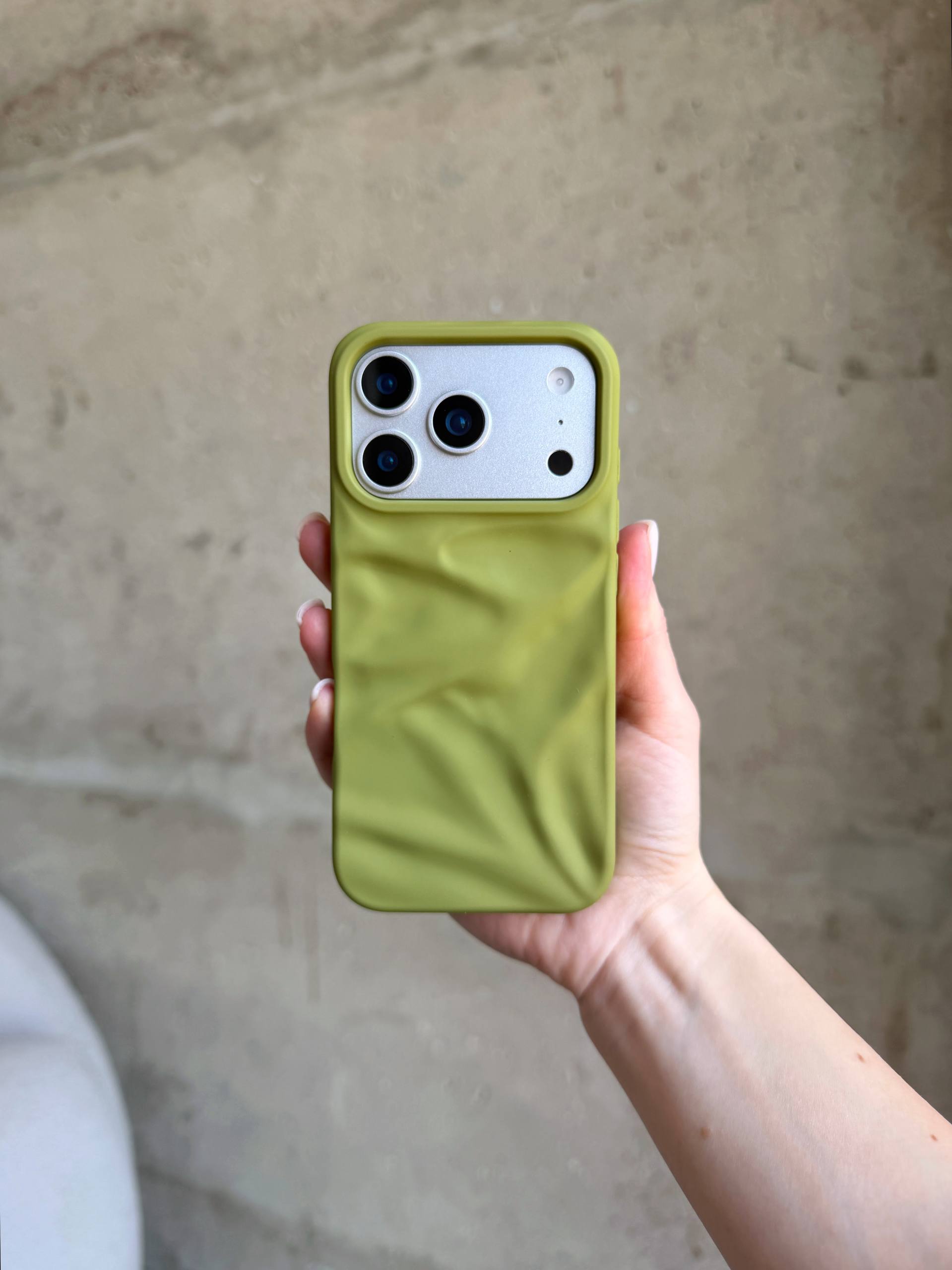 Чохол матовий хвилястий Wave Case на iPhone 17 Pro Green (09)