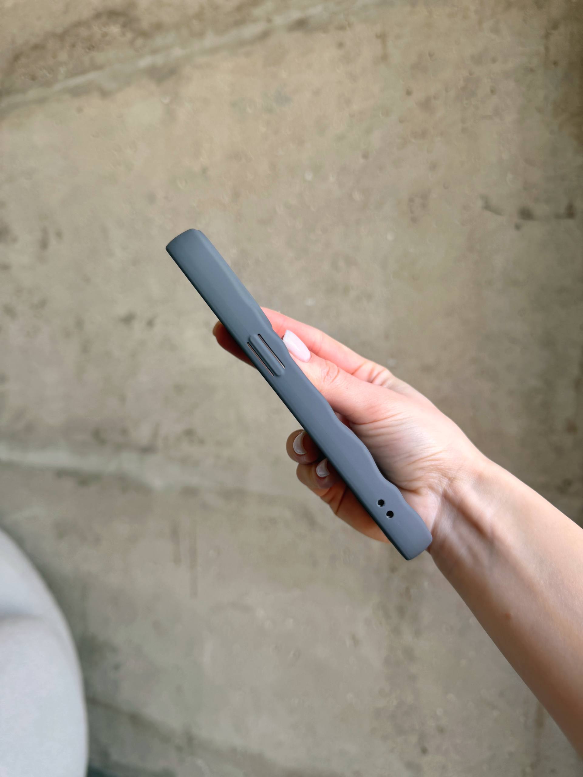 Чохол матовий хвилястий Wave Case на iPhone 13 Pro Max Grey (02)