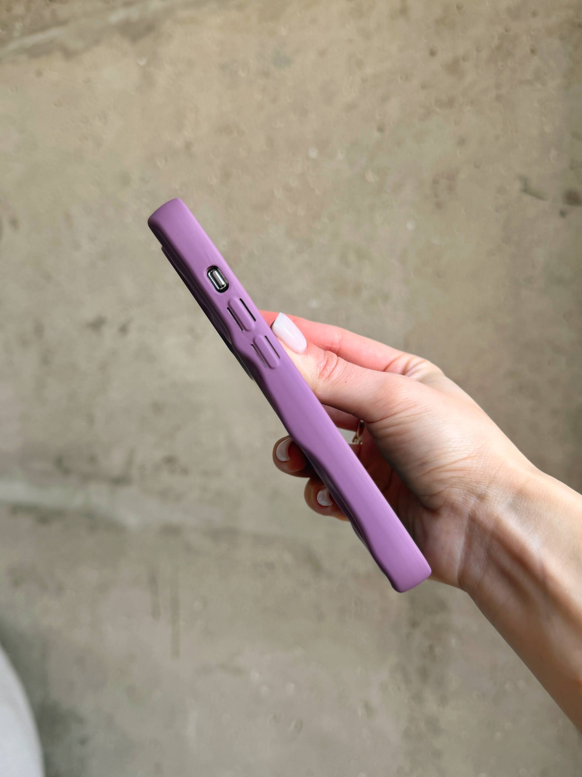 Чохол матовий хвилястий Wave Case на iPhone 13 Pro Mauve (08)
