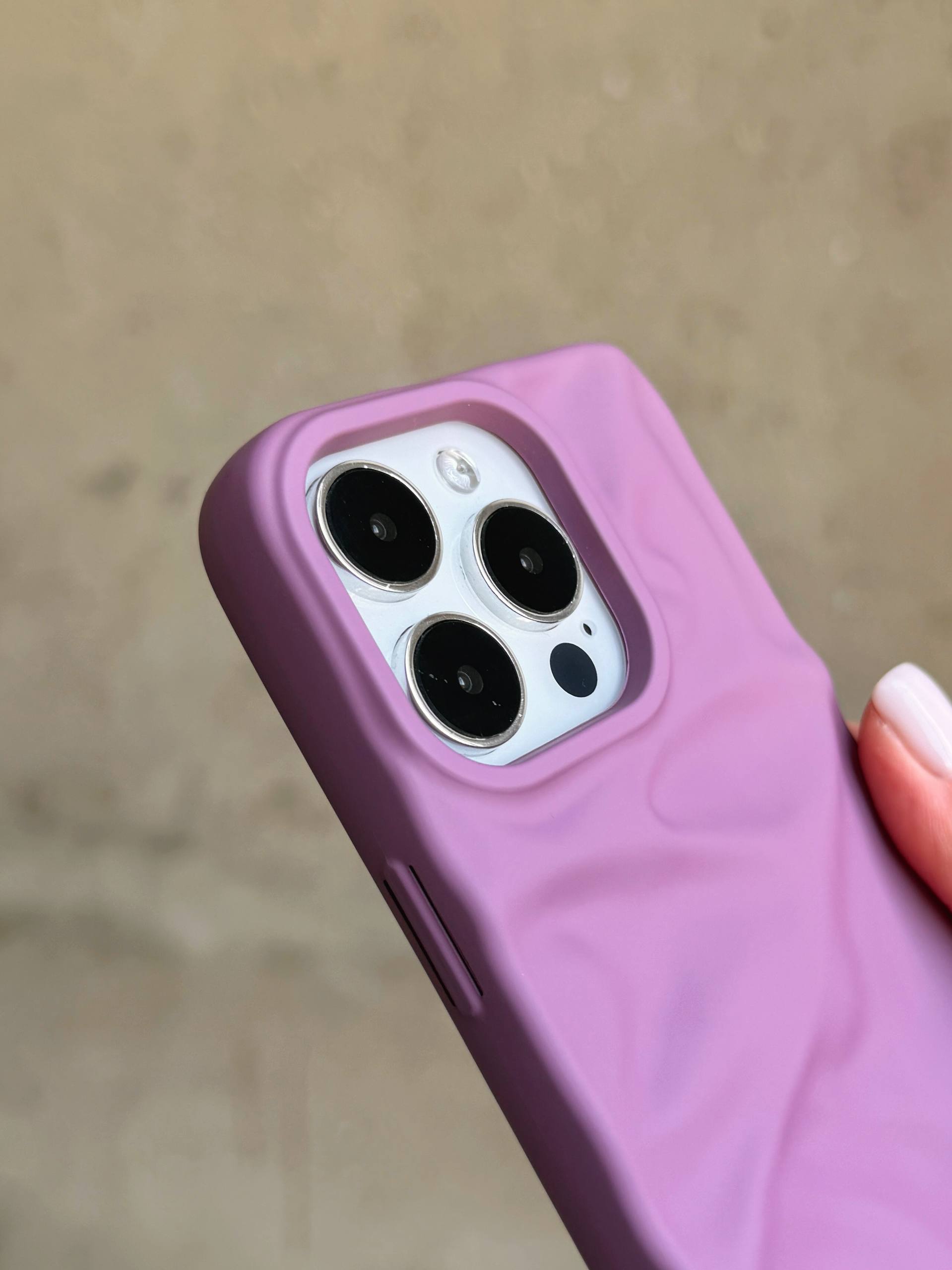 Чохол матовий хвилястий Wave Case на iPhone 16 Pro Mauve (08)