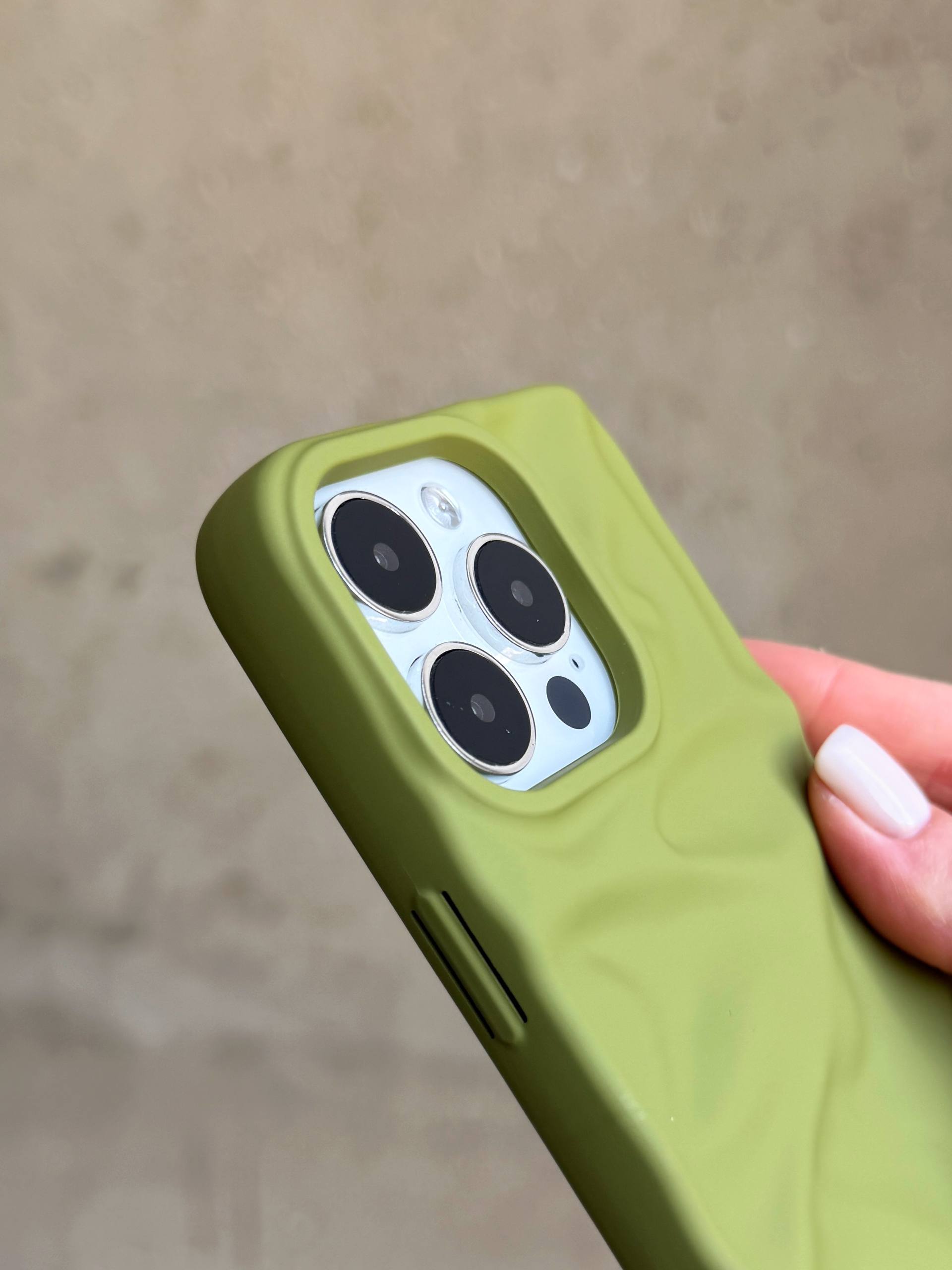 Чохол матовий хвилястий Wave Case на iPhone 16 Pro Green (09)