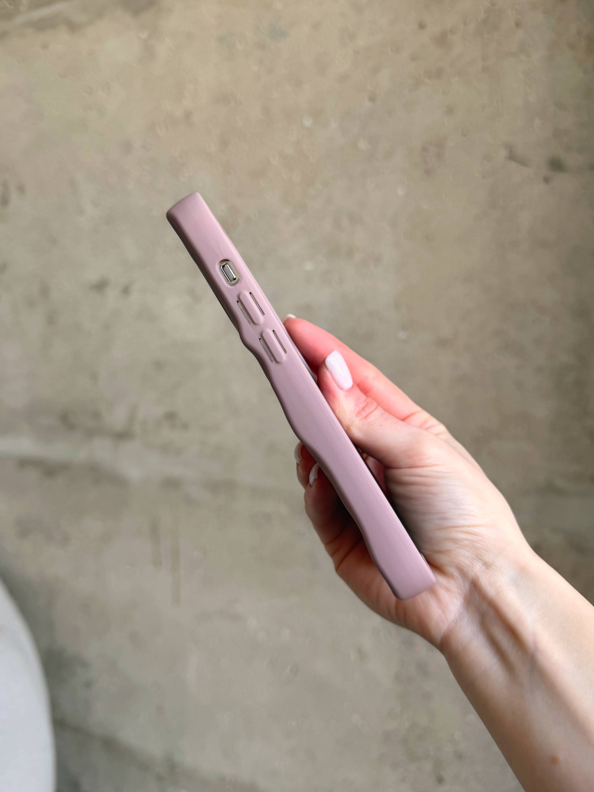 Чохол матовий хвилястий Wave Case на iPhone 12 Pro Max Powder (06)