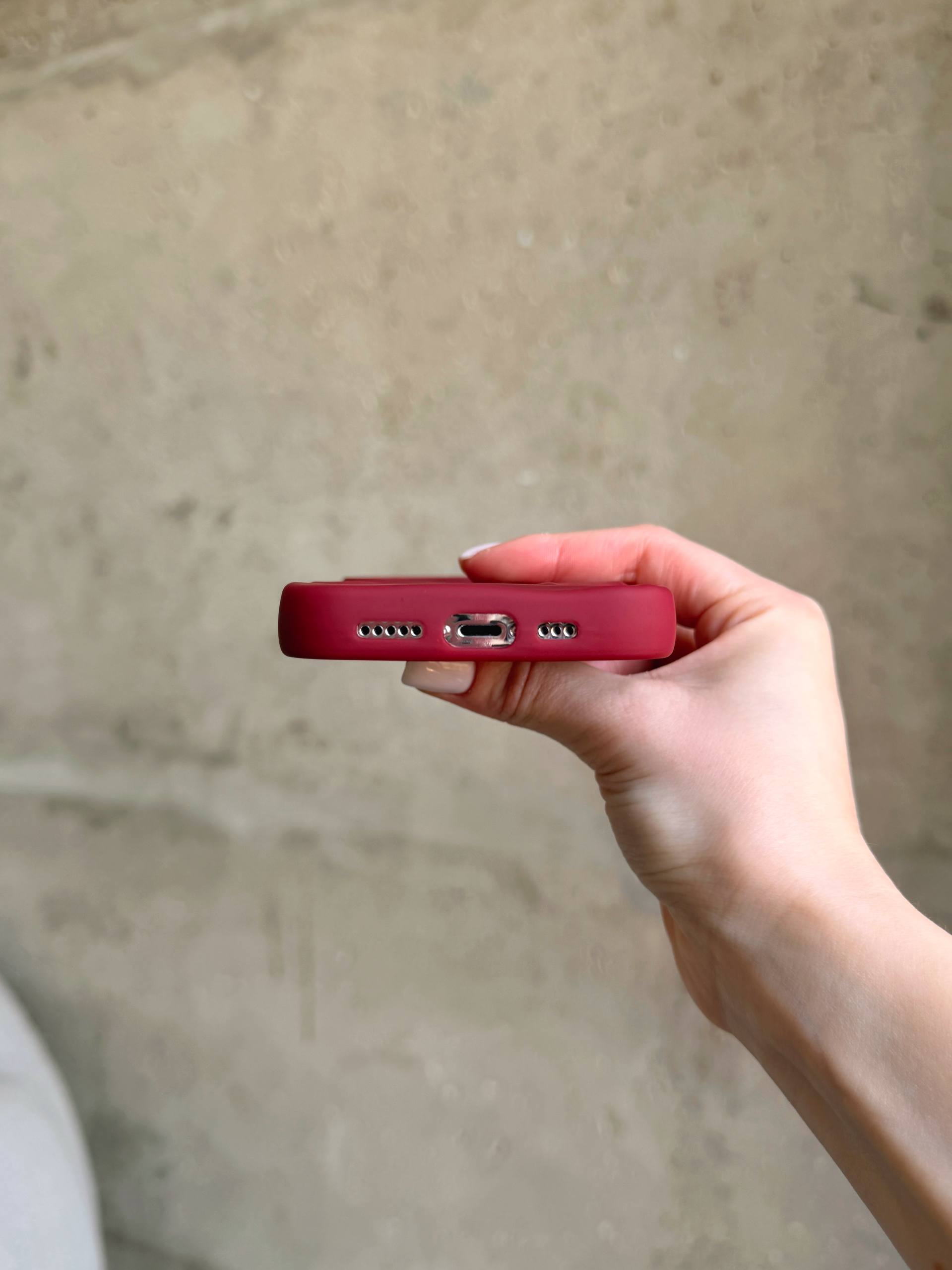 Чохол матовий хвилястий Wave Case на iPhone 12 Pro Max Wine Red (10)