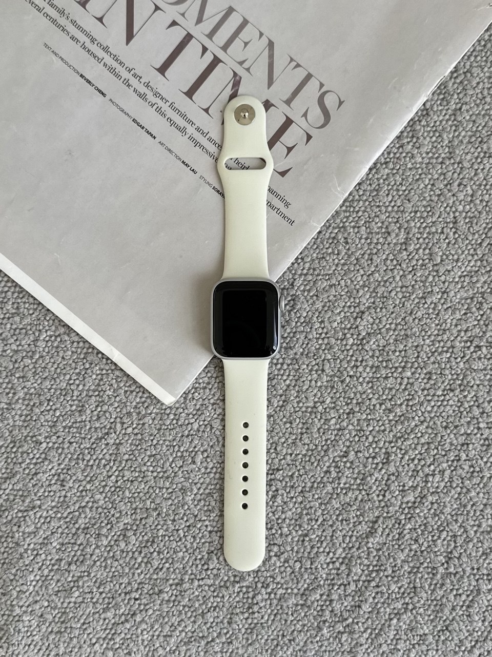 Ремінець Silicone Band 42mm(окрім 10,11 серії) / 44mm / 45mm / 46mm / 49mm S/M Beige (16)