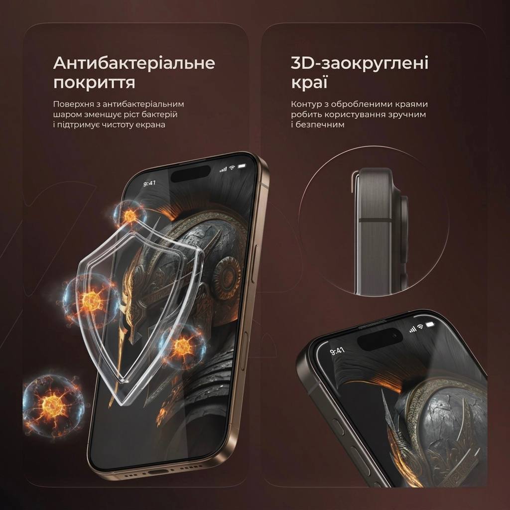Премиальное защитное стекло Proove Achilles Installation Box на iPhone 14 Pro / 15 / 16
