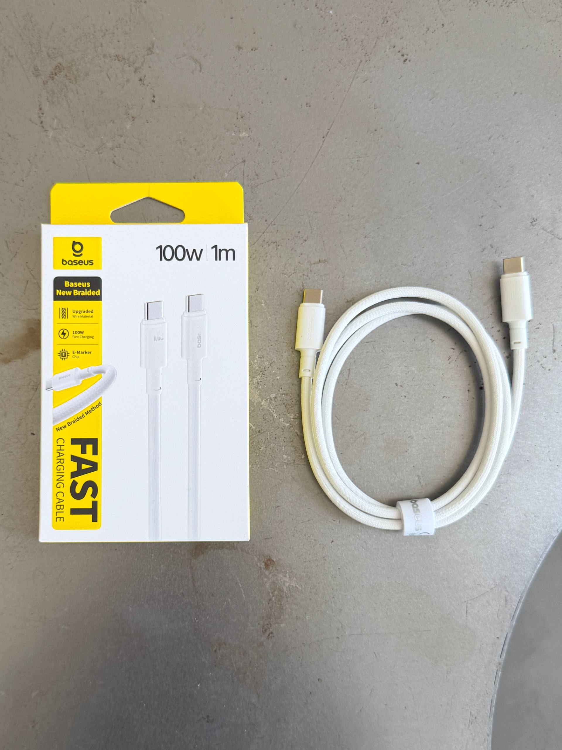 Кабель Baseus 100W USB-C — USB-C New Braided Fast Charging